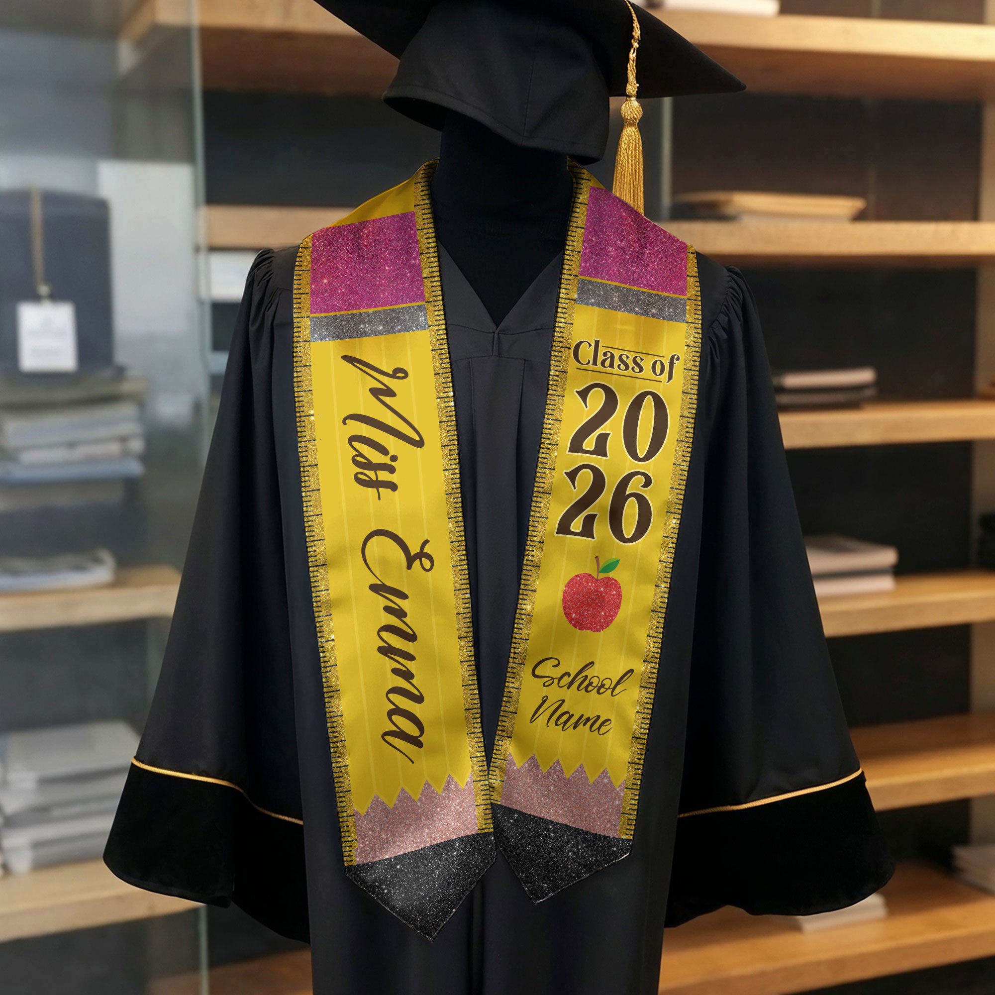 Customized Graduation Stole for Teachers, Educator Ceremony Sash Celebrating Class of 2026