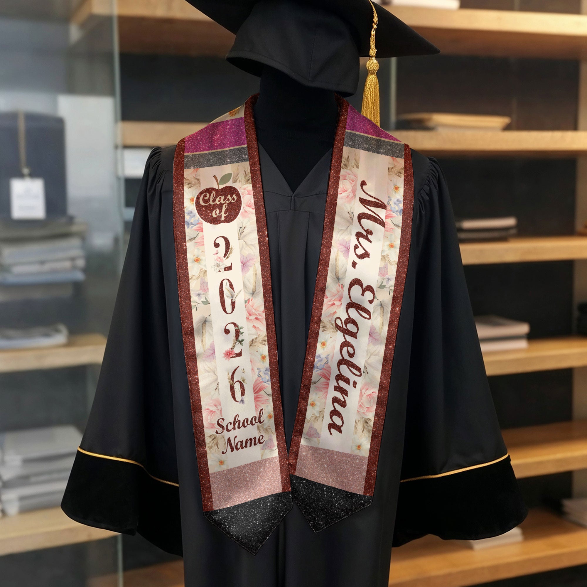 Customized Educator Graduation Stole, Professional Teaching Ceremony Sash 2026