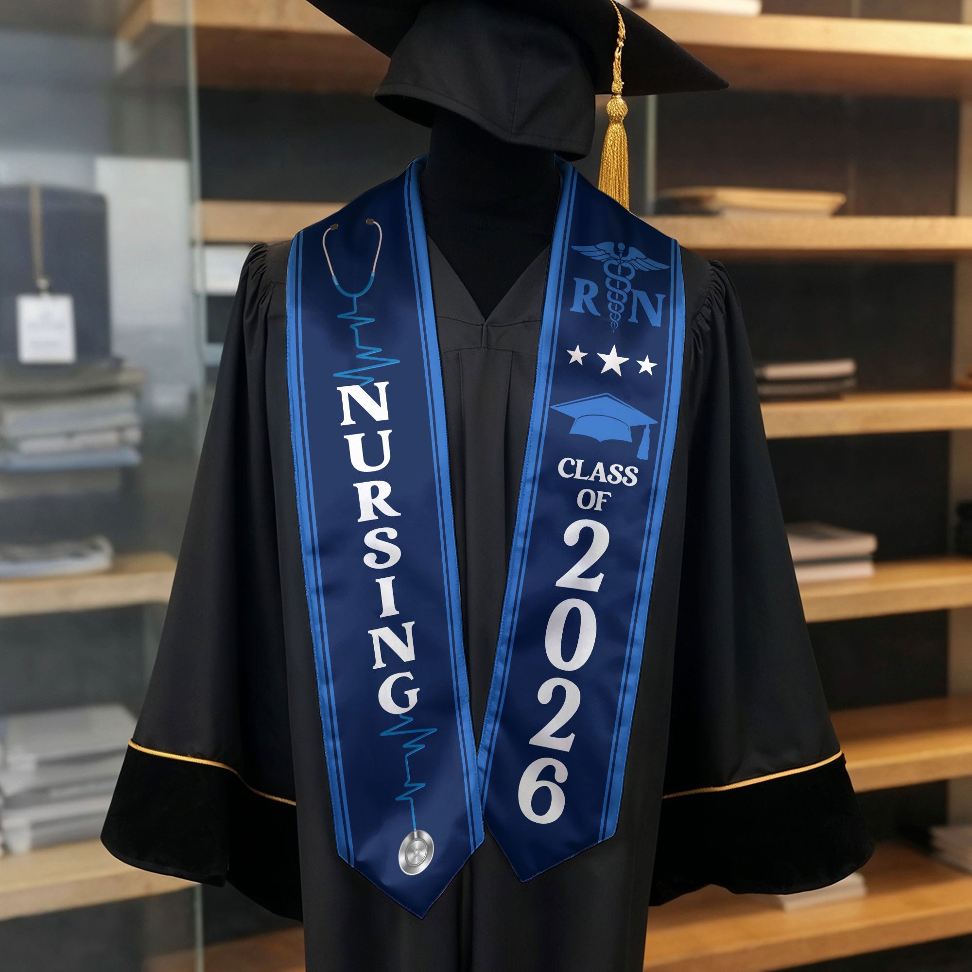 RN Nursing Graduation Sash 2026, Professional Graduation Stole for Nurses