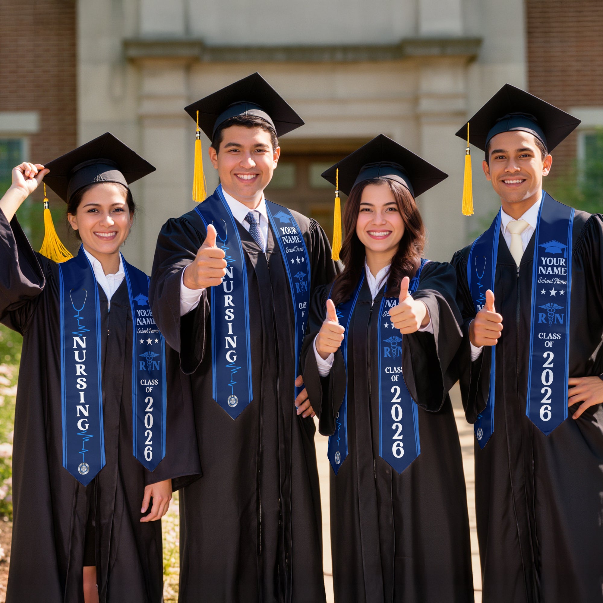 Customized Nursing Graduation Stole for RN and BSN Students, Graduation Sash 2026