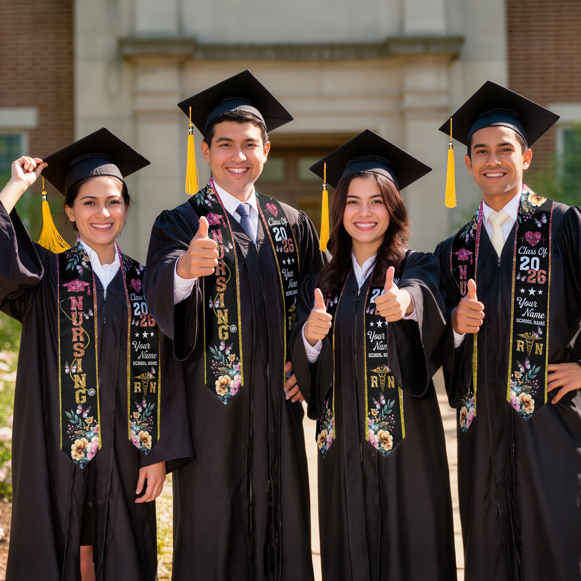 Customized RN Graduation Stole for Nursing School, BSN Nurse Graduation Sash 2026