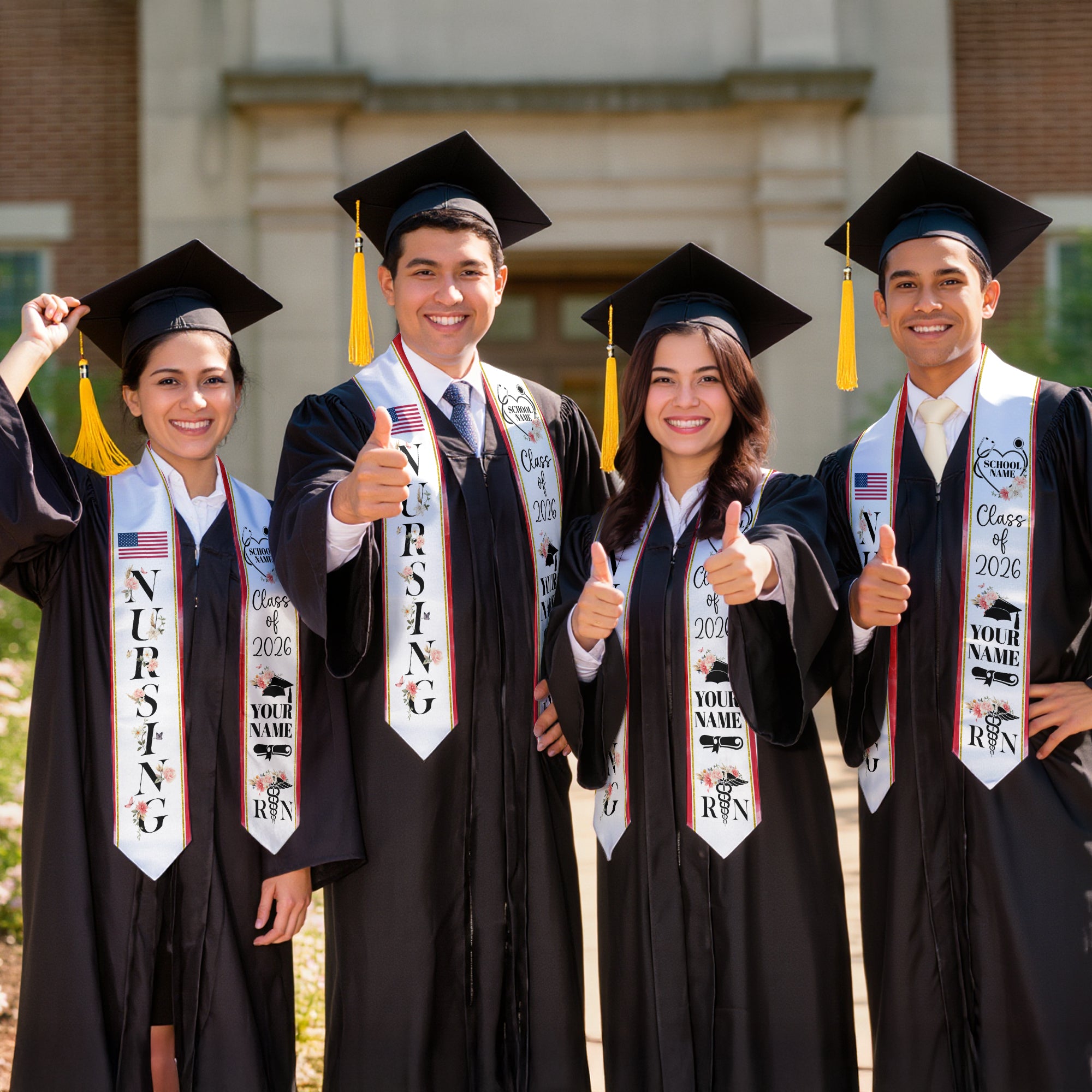 Customized Nursing Graduation Stole for RN Students, Professional Nurse Sash 2026