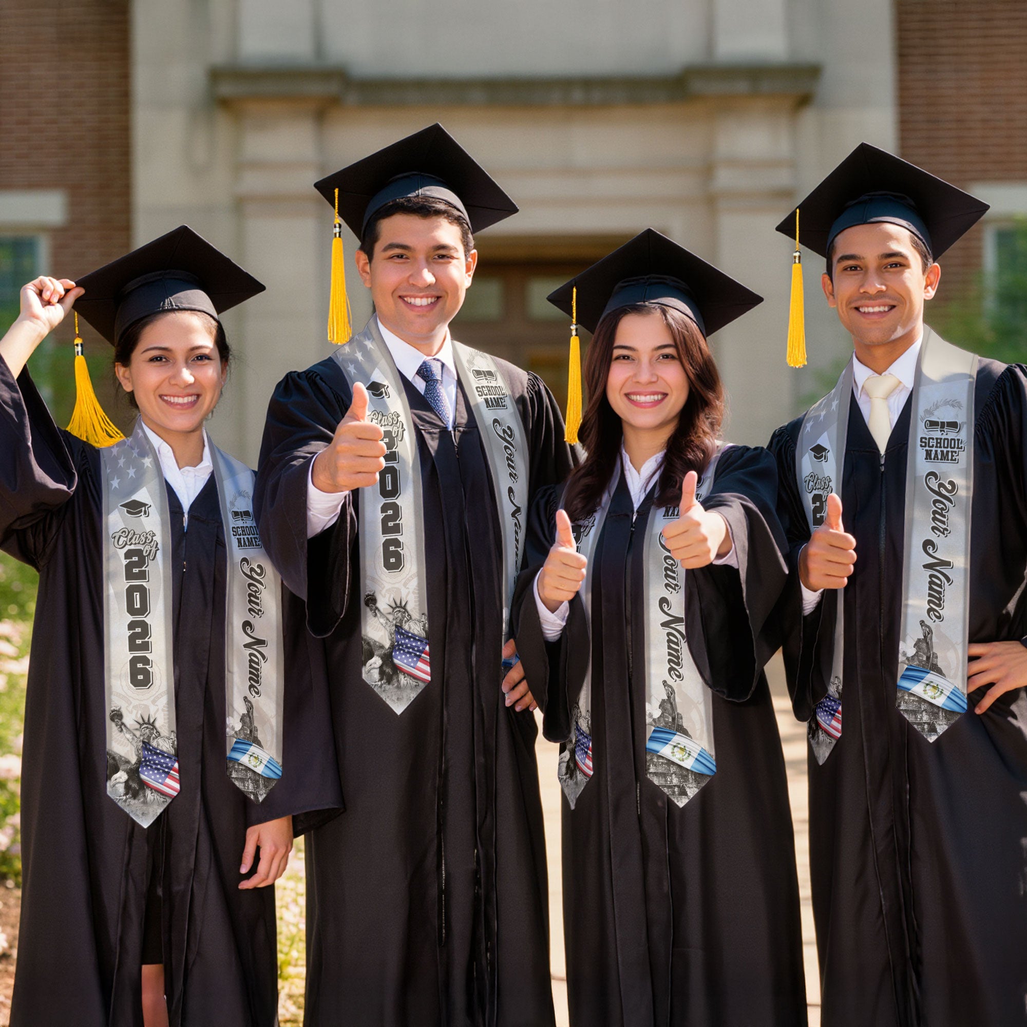 Guatemala Graduation Sash 2026, Guatemala Flag Stole, Guatemala Stole