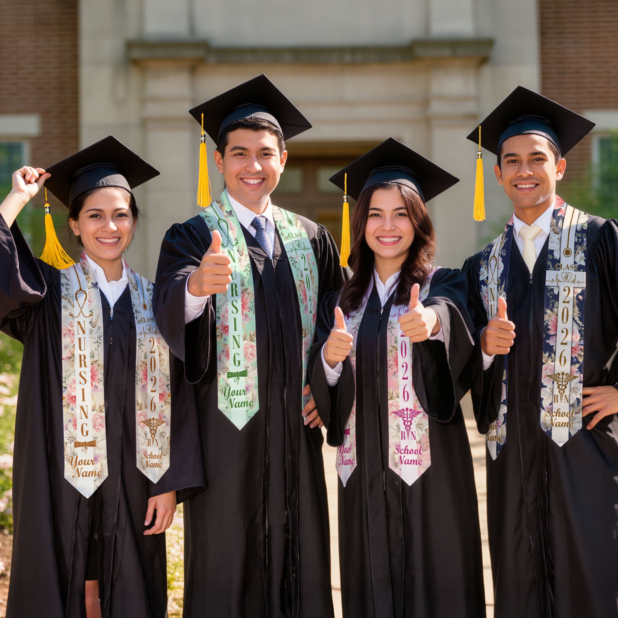 Customized RN Graduation Stole for Nursing Students, BSN Nurse Graduation Sash 2026