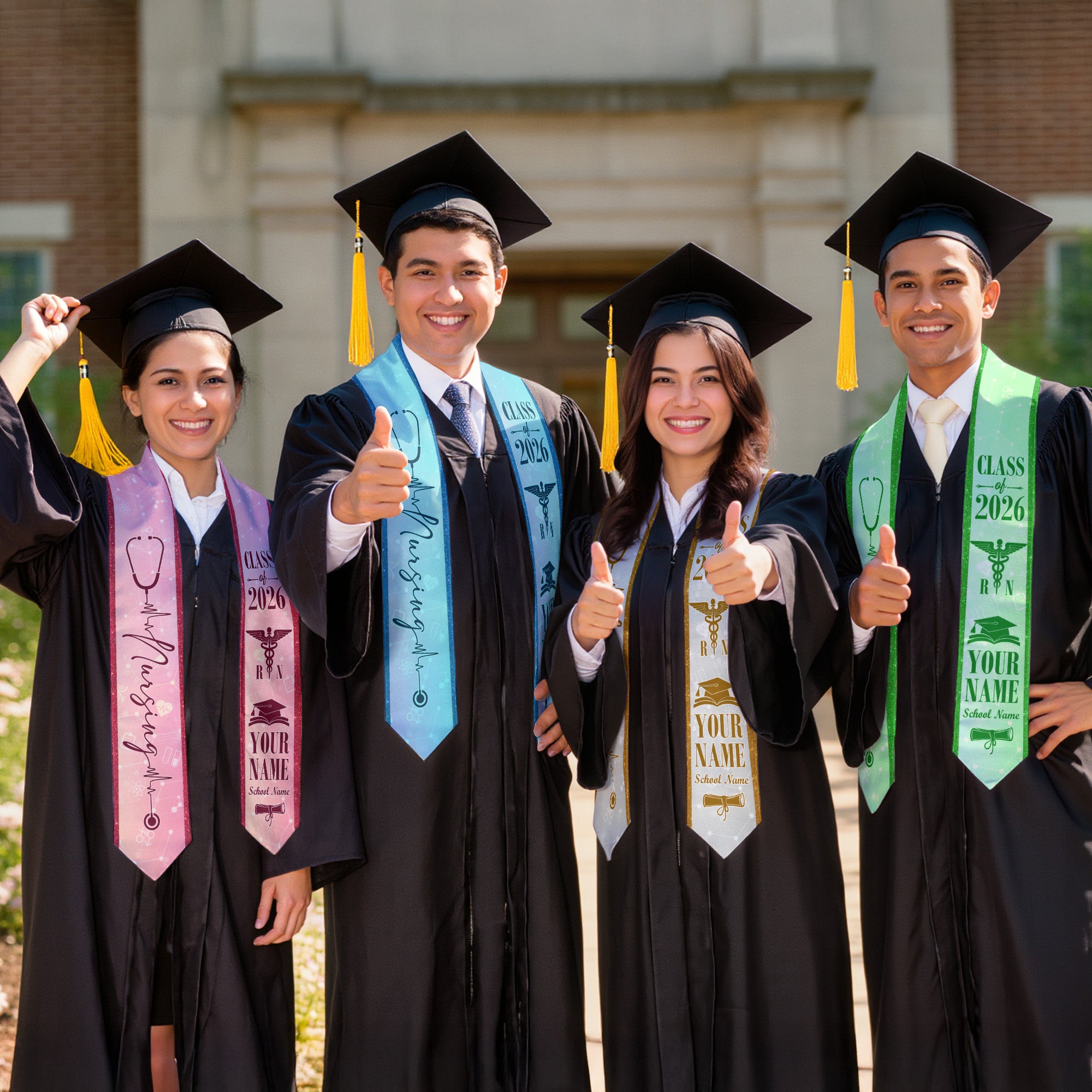 Customized Nursing School Graduation Stole for RN and BSN Students, Sash 2026