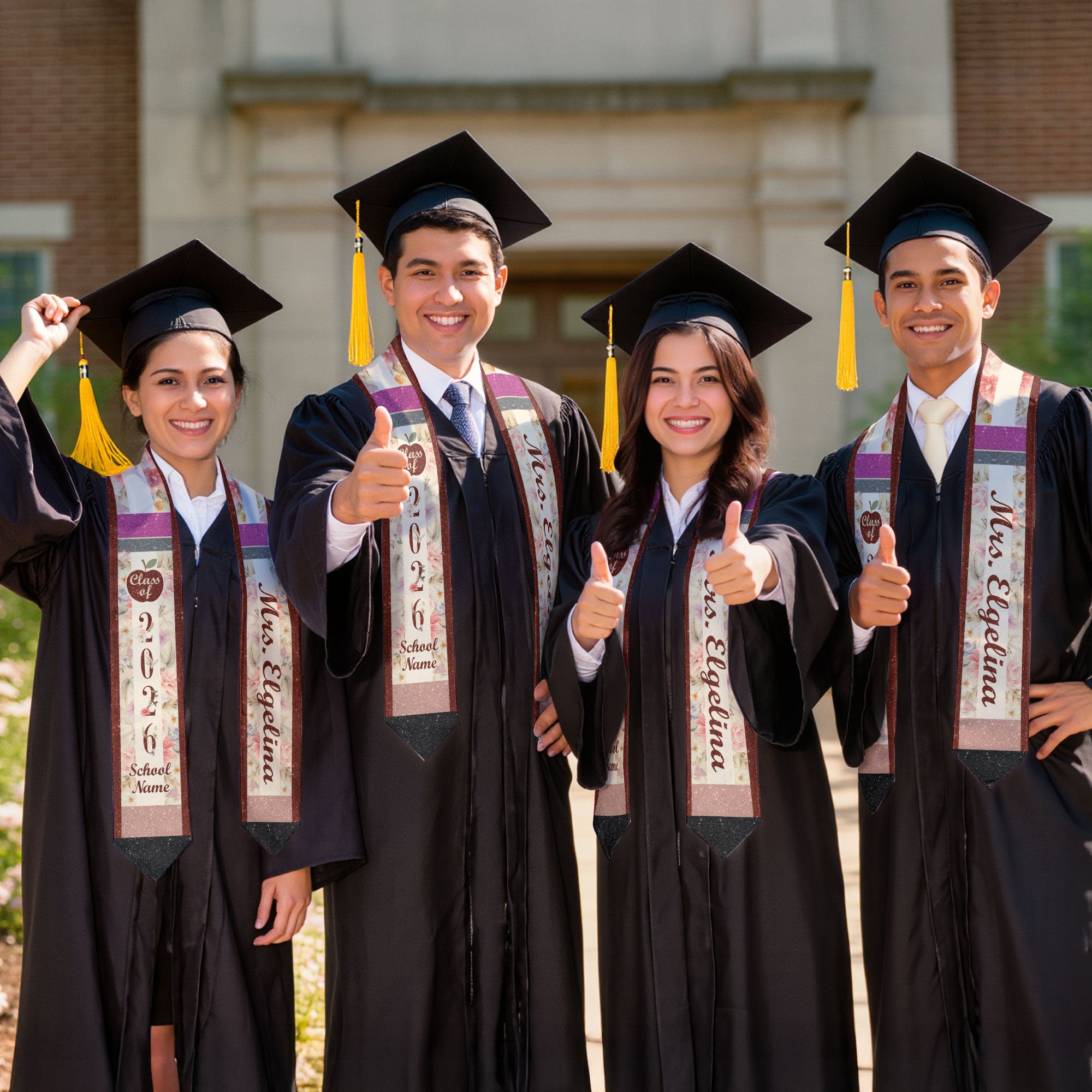 Customized Educator Graduation Stole, Professional Teaching Ceremony Sash 2026