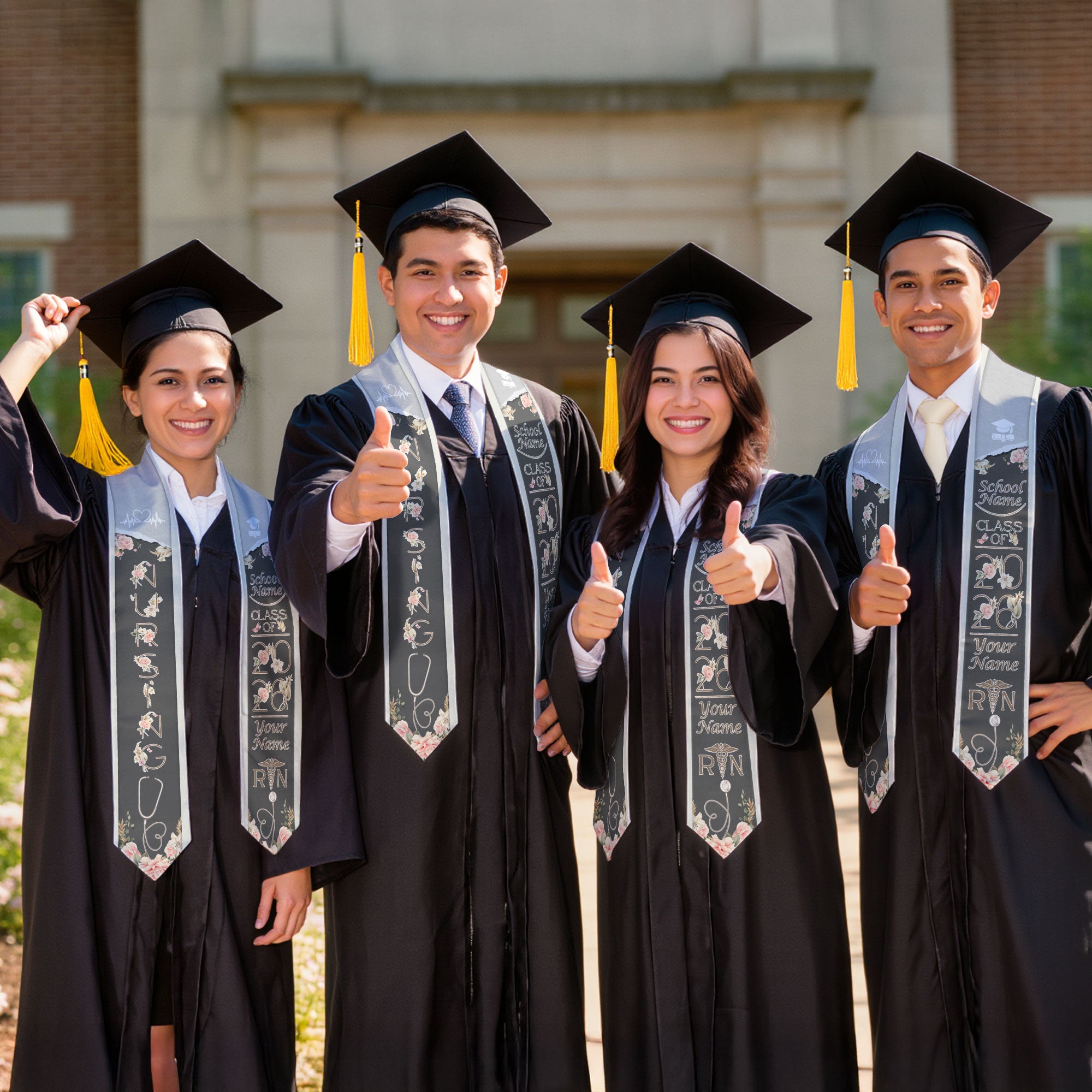 Customized BSN Nursing Graduation Stole for RN Students, Professional Sash 2026