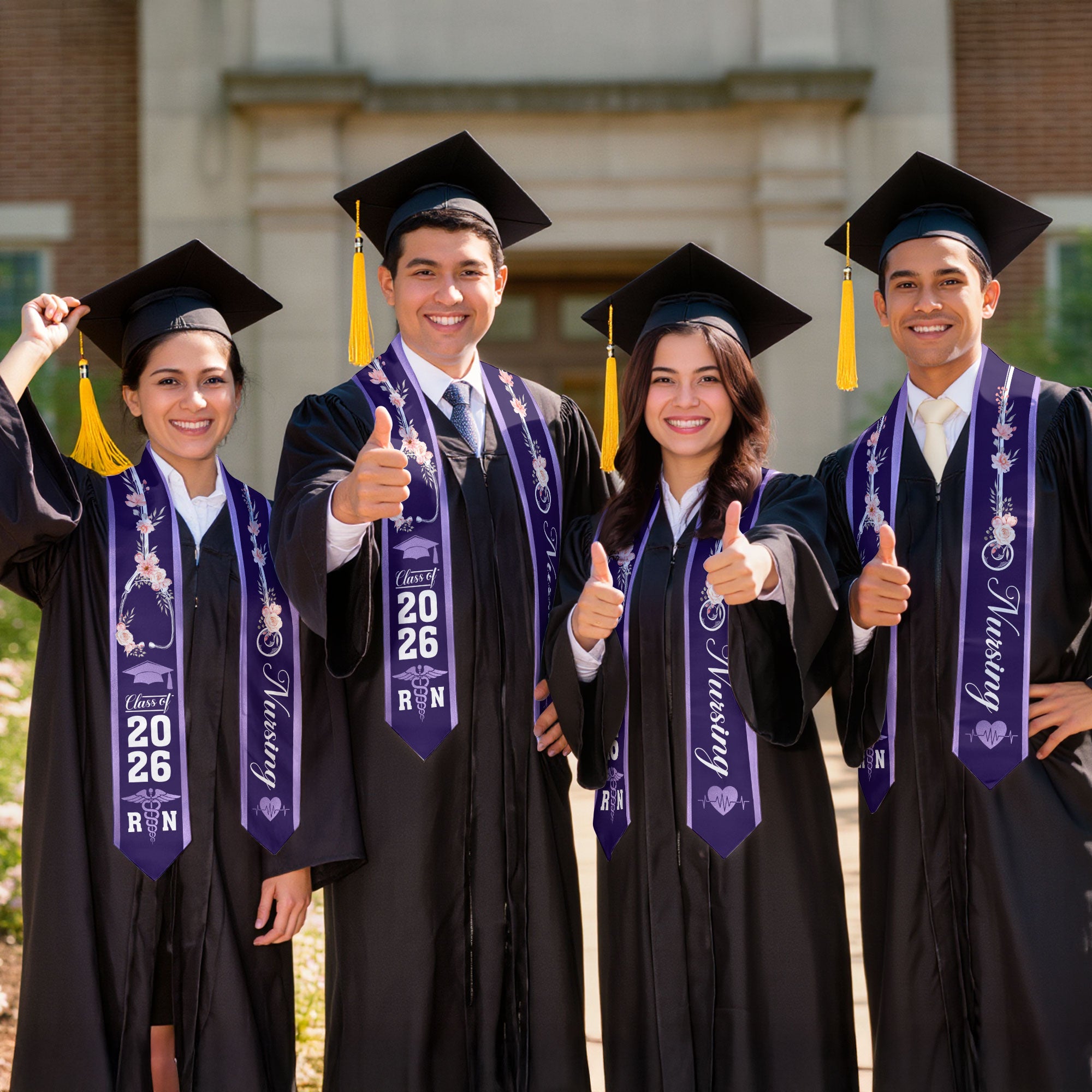 Nursing Graduation Sash 2026, RN Graduation Stole for Academic Nurse Ceremony