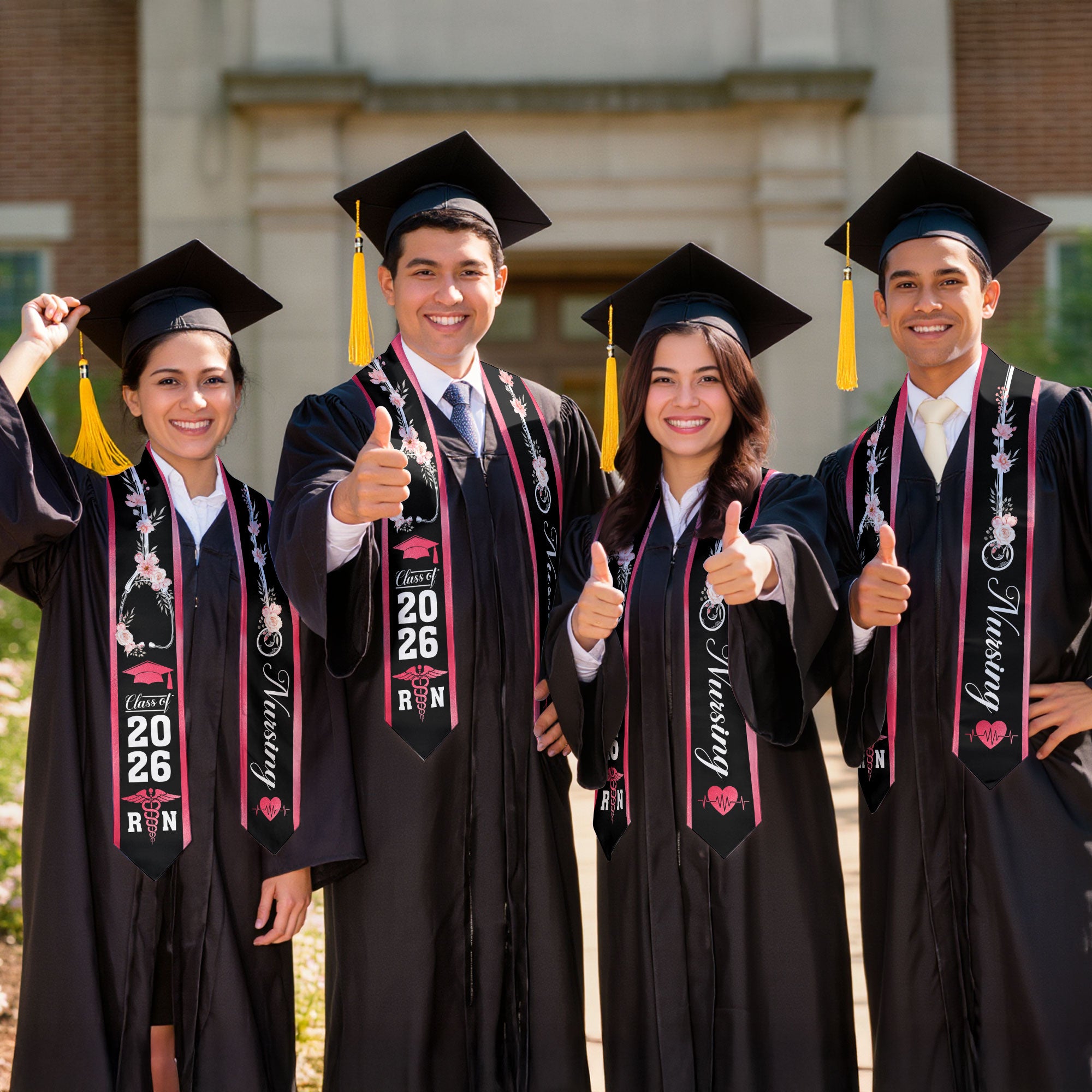 RN Graduation Stole 2026, Nursing Graduation Sash for Professional Academic Ceremony