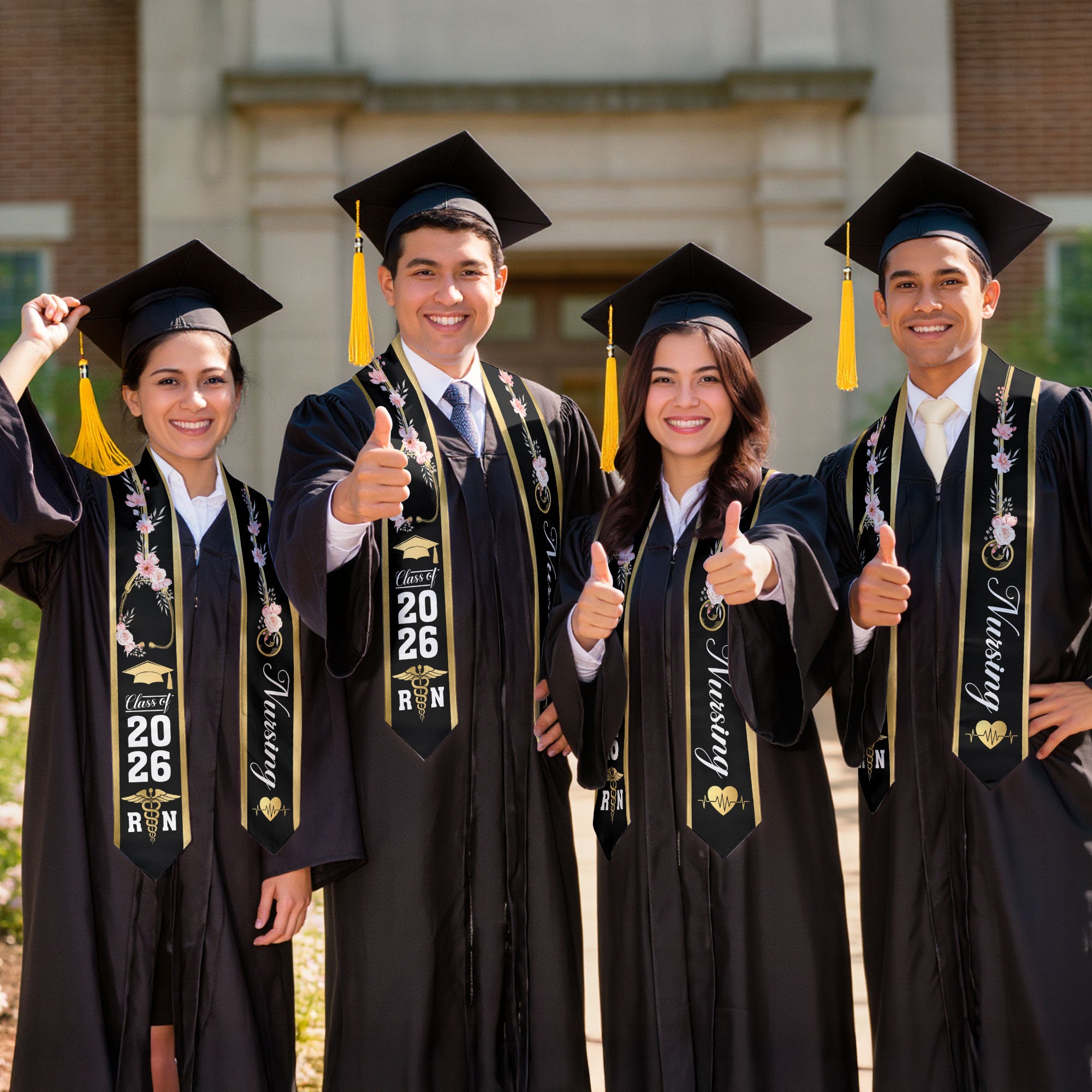 RN Graduation Stole 2026, Professional Nursing Graduation Sash for BSN Nurses Class of 2026