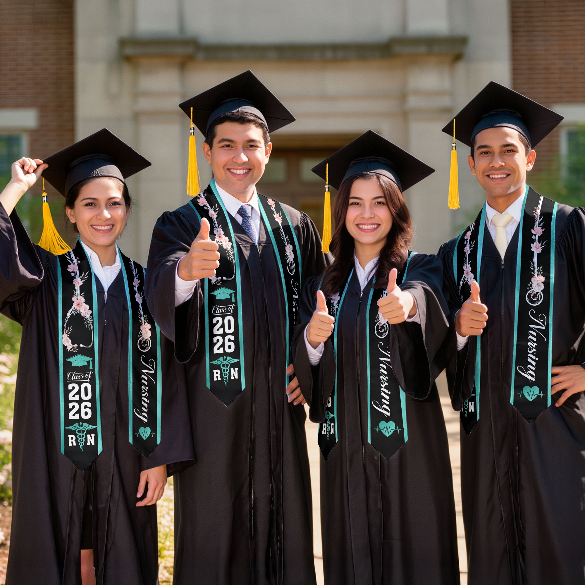 Professional Nursing Graduation Stole 2026, RN Sash for Nurse Graduation Ceremony