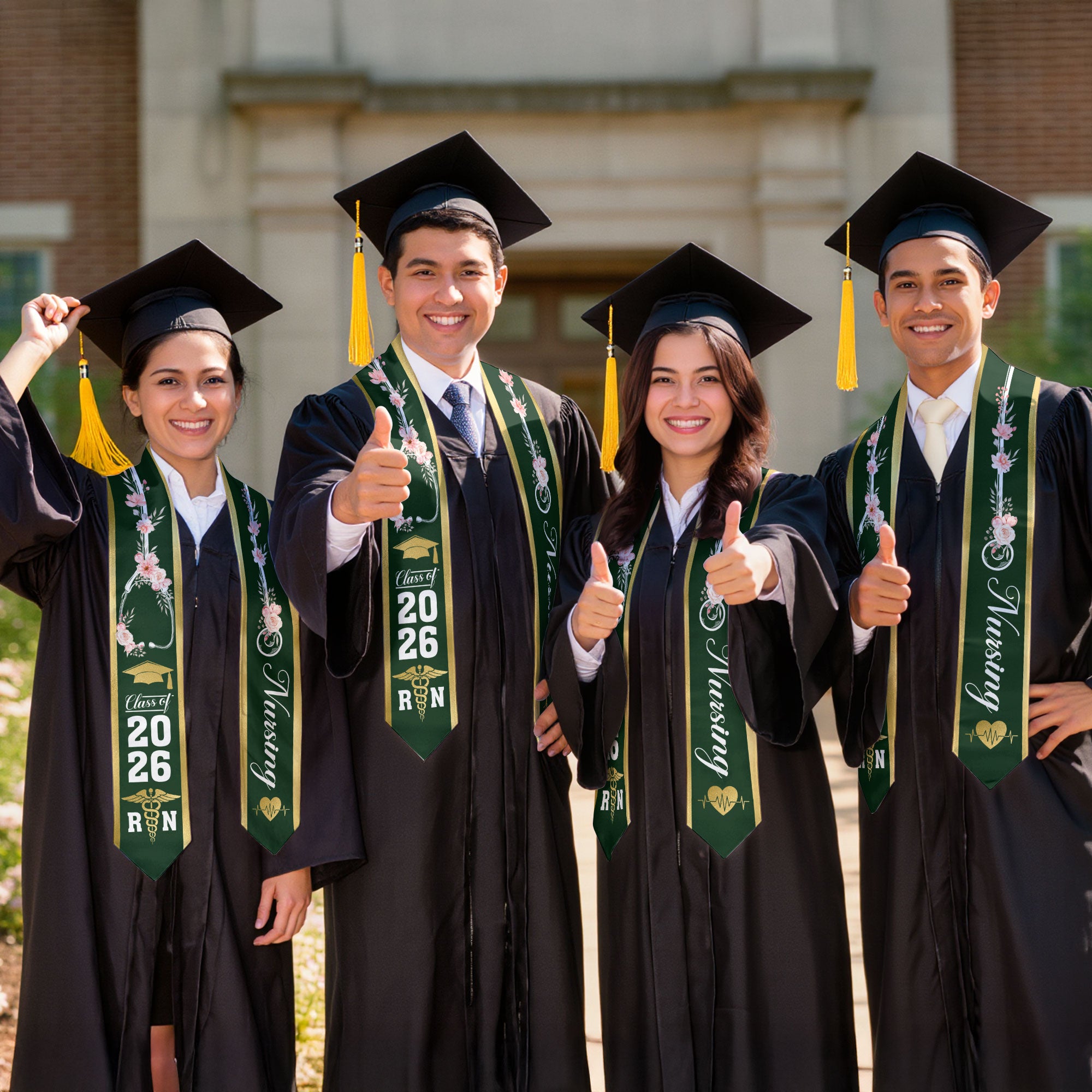 RN Graduation Sash 2026, Nursing Stole for BSN Nurse Commencement and Graduation Ceremony