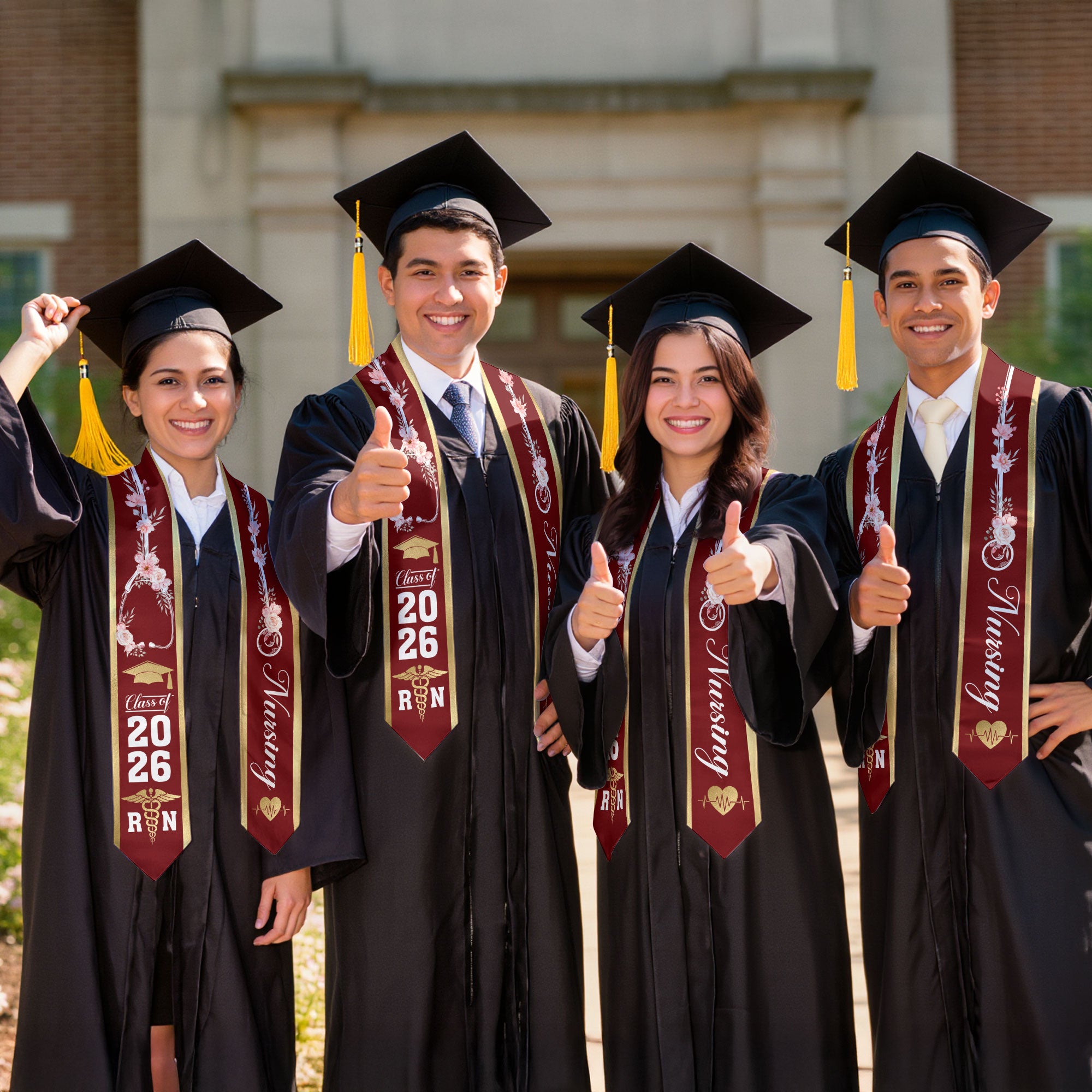 Nursing Graduation Stole 2026, RN Academic Sash for Professional Nurse Graduates