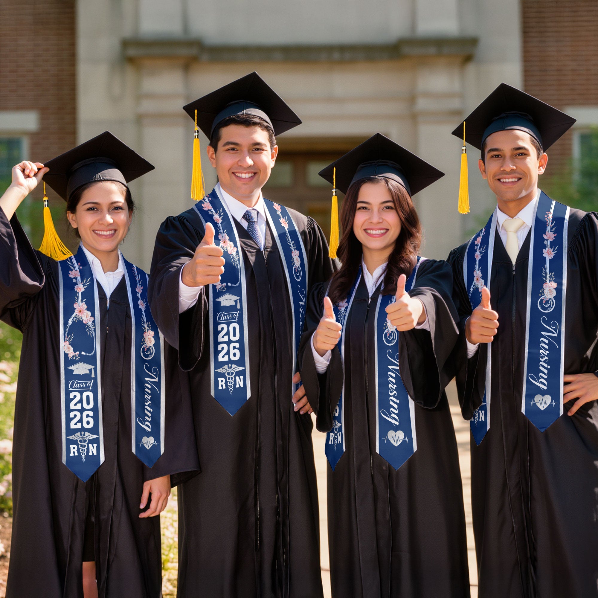 BSN Nurse Graduation Stole 2026, Professional RN Sash for Nursing Commencement