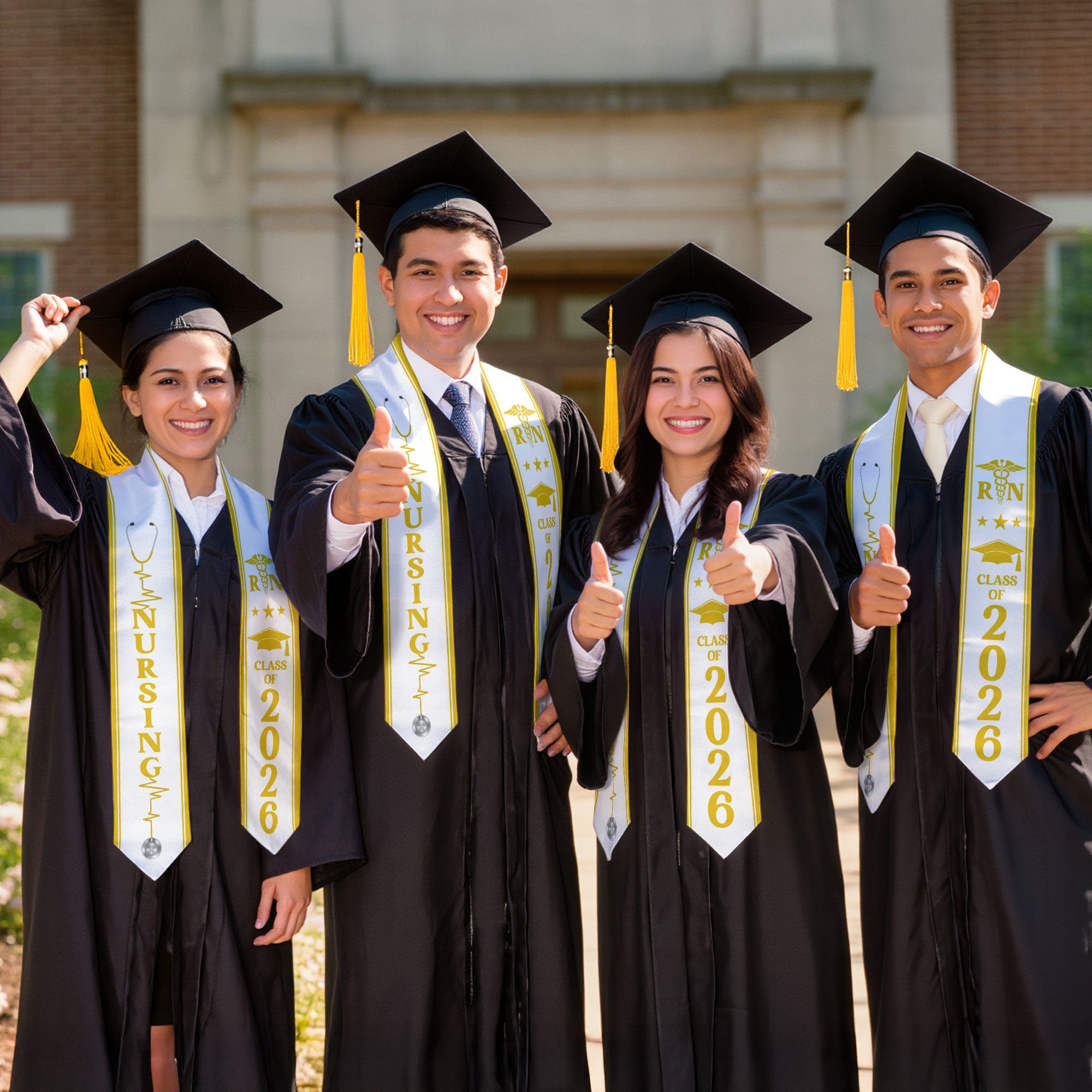 RN Graduation Stole 2026, Professional Nursing Graduation Sash for BSN Nurse Class of 2026