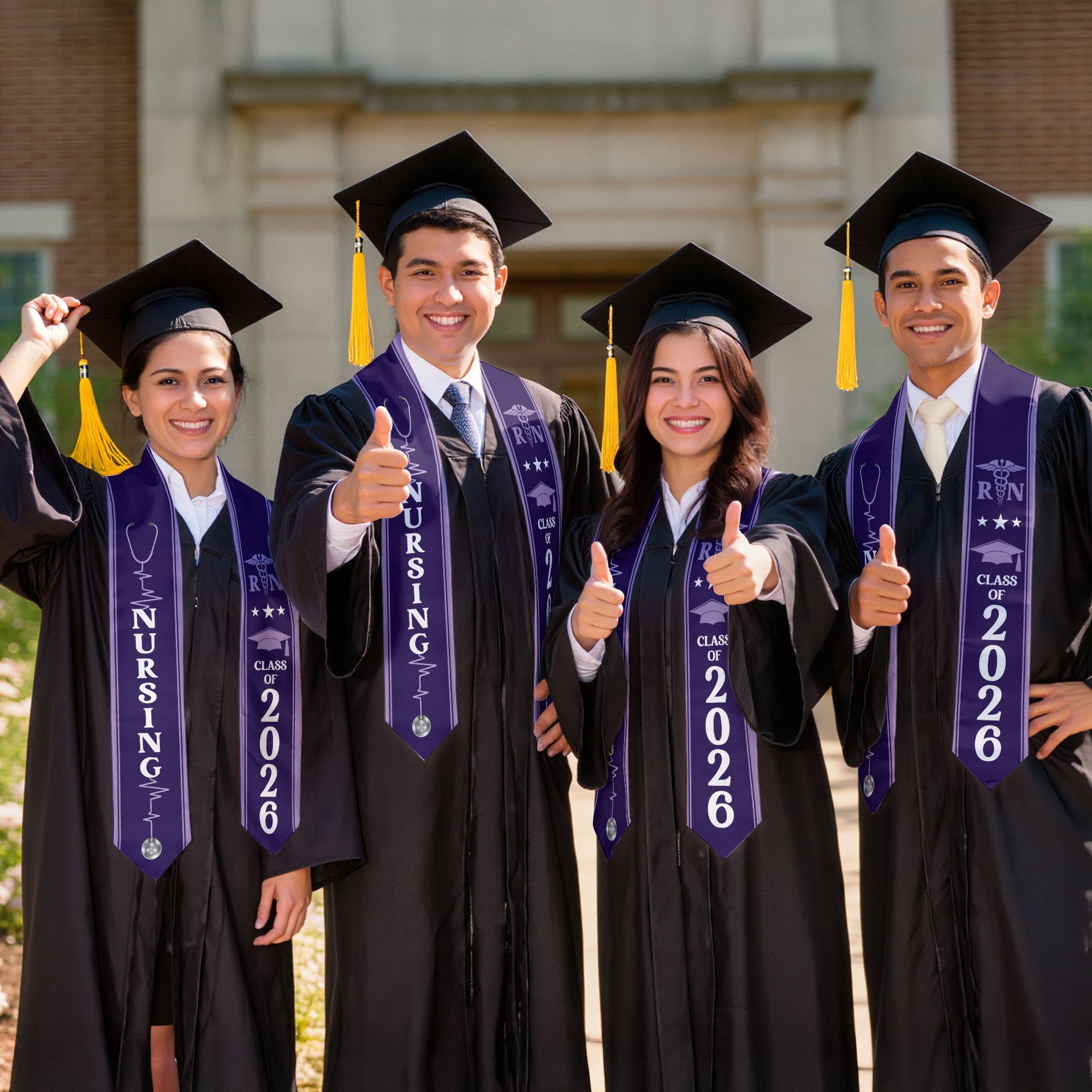 RN Nurse Graduation Sash 2026, Traditional Nursing Stole for Academic Graduation Event