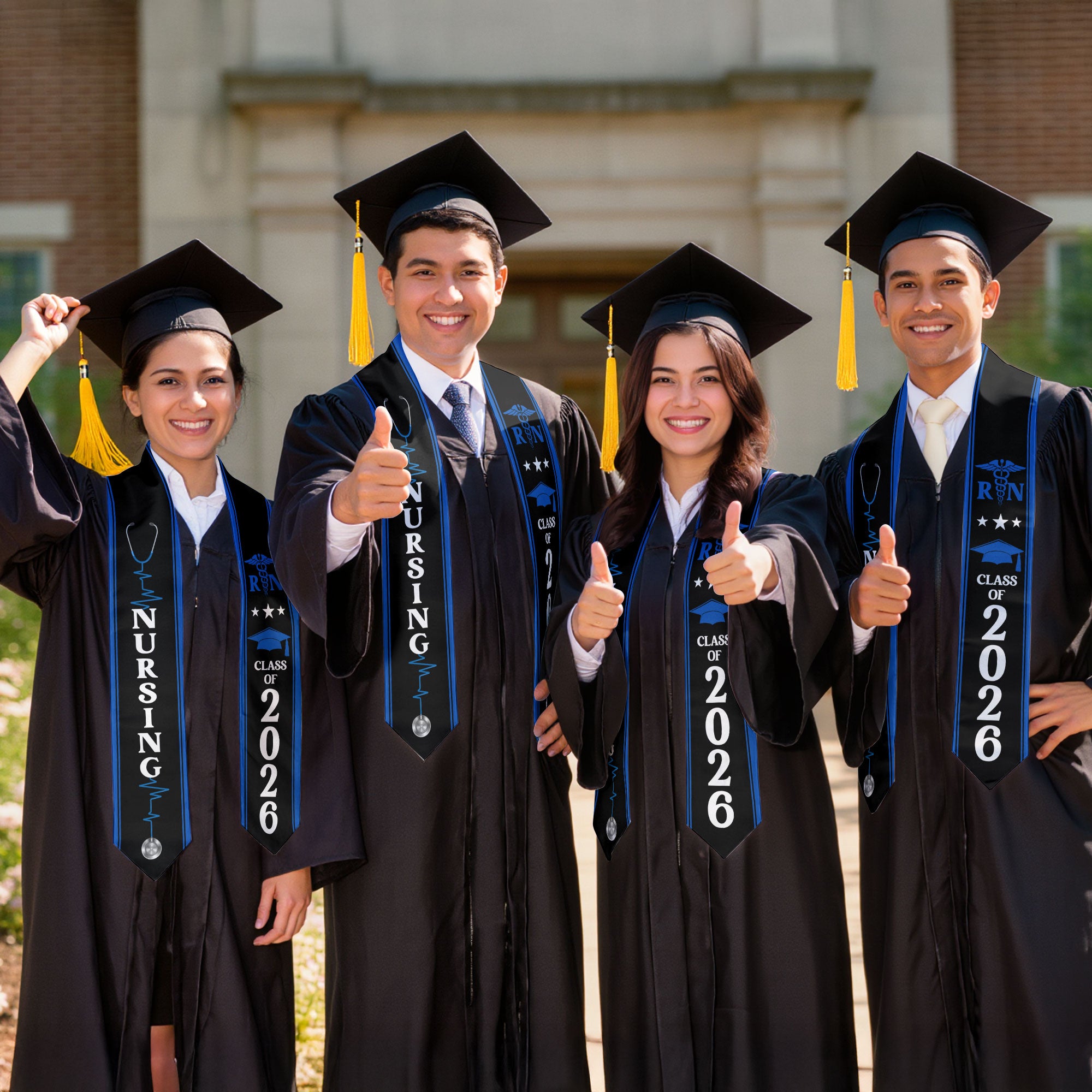 RN Nurse Graduation Stole 2026, Traditional Nursing Graduation Sash