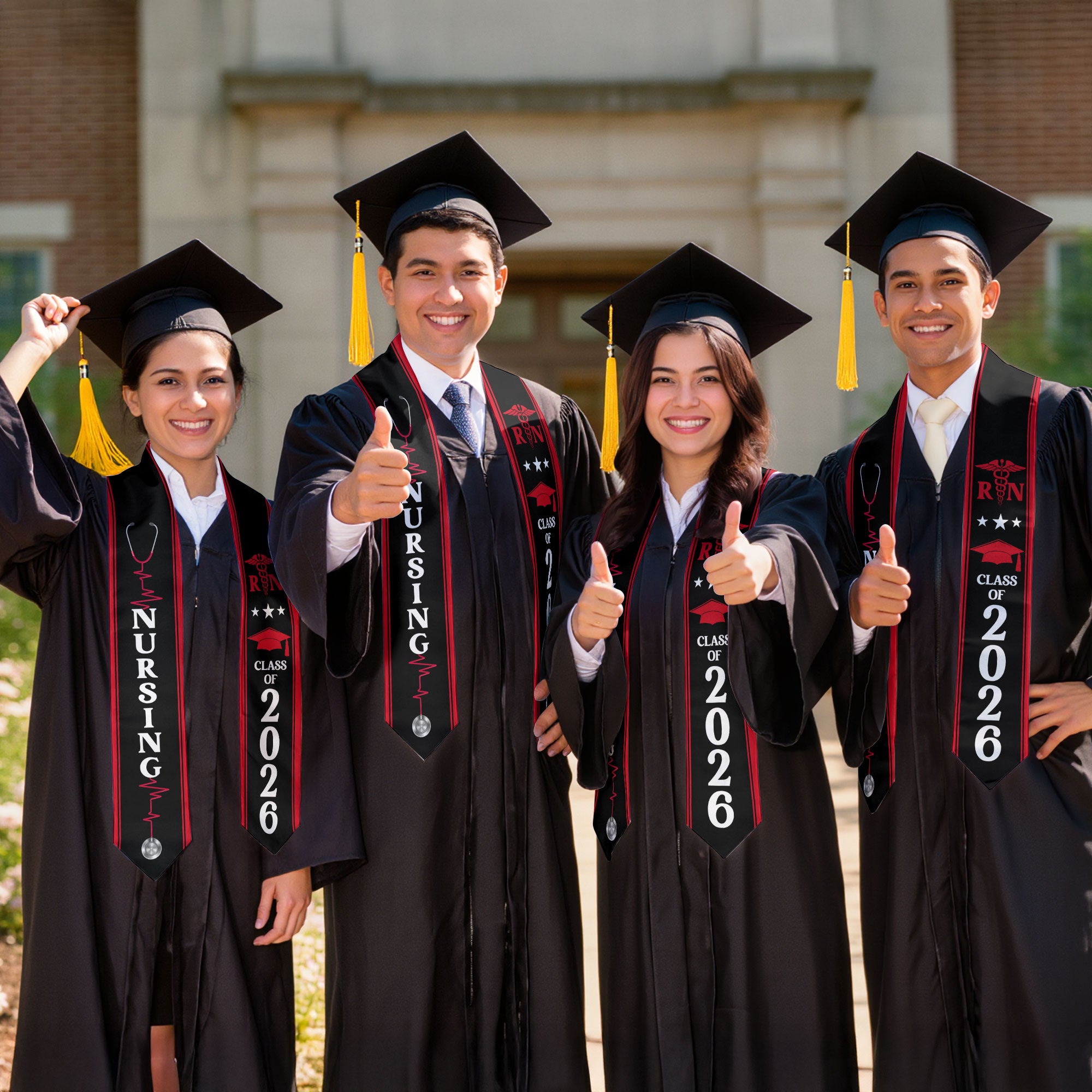 BSN RN Graduation Stole 2026, Nursing Graduation Sash for Academic Ceremony