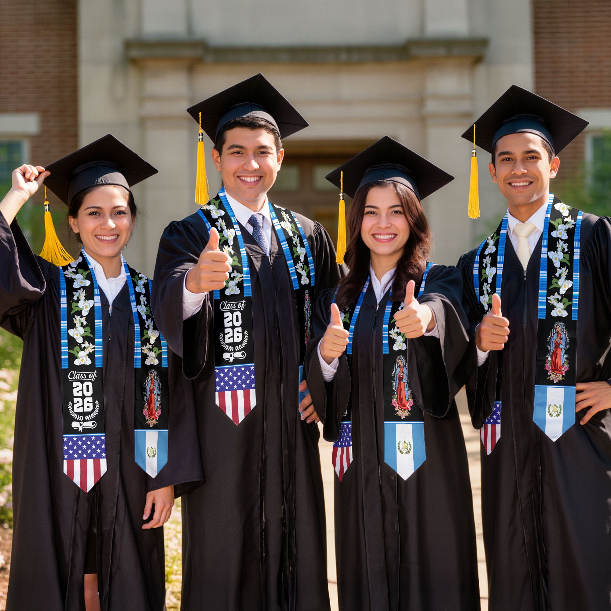 Guatemala Graduation Stole 2026, Guatemalan Flag Sash, Grad Stole for Graduates