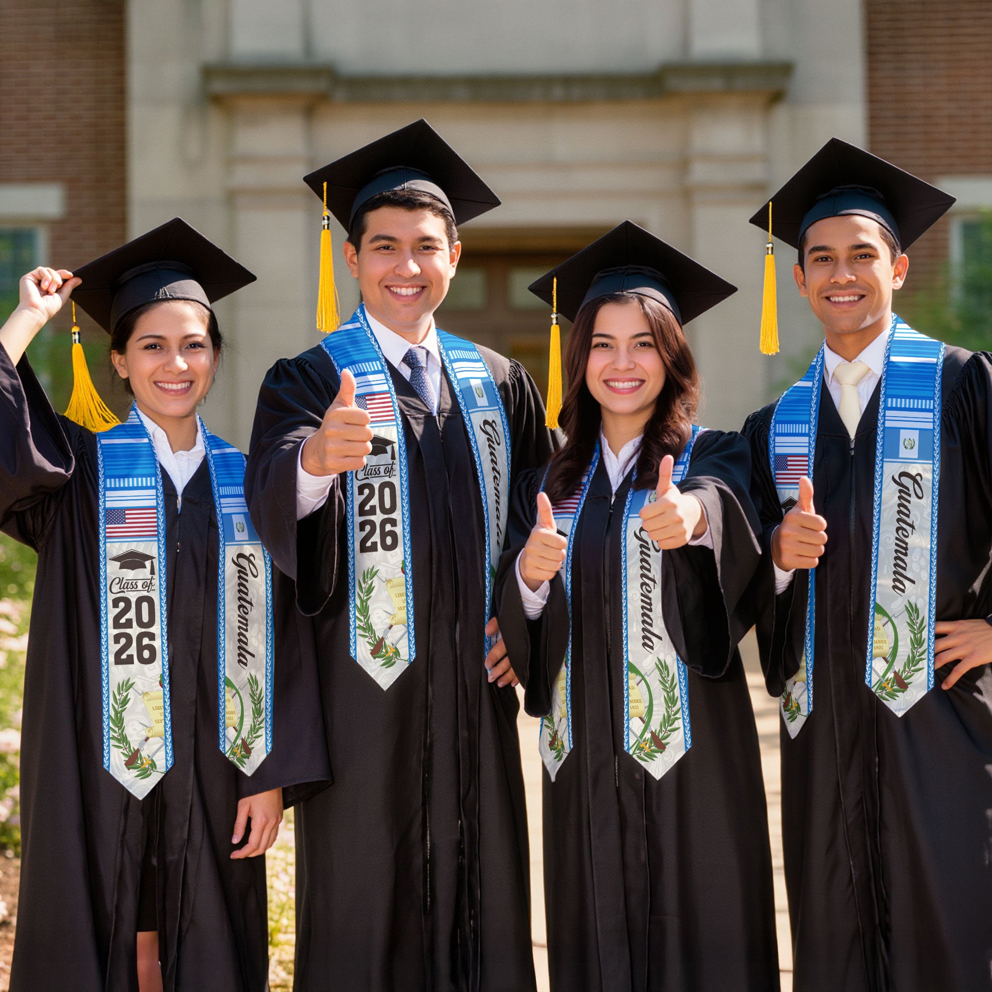 Guatemala Flag Graduation Stole 2026, Guatemalan Graduation Stole 2026