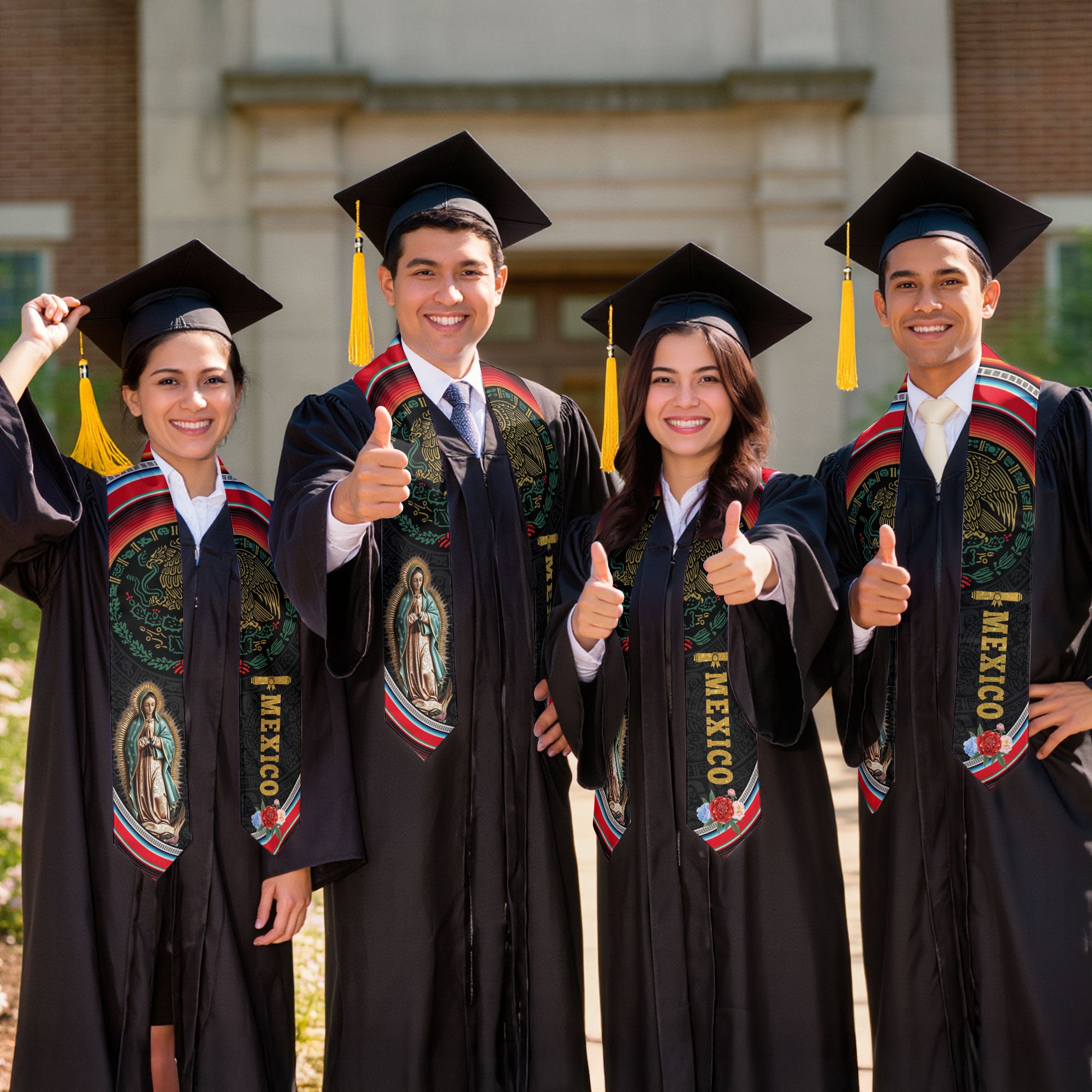 Mexican American Flag Graduation Sash 2026, Mexican Graduation Sash, Mexican Stole