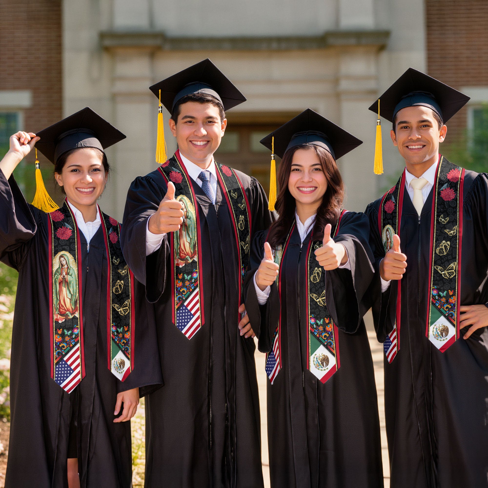 Mexico Graduation Stole 2026, Mexican Graduation Sash, Mexican Flag Graduation Stole