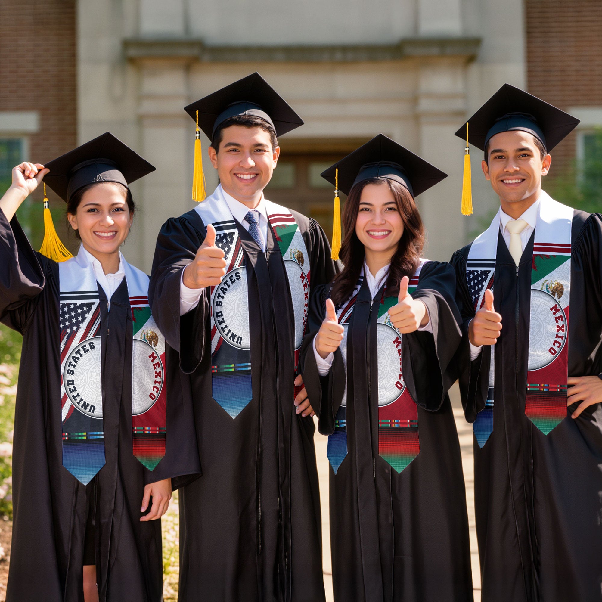 Mexican Stole for Graduation 2026, Mexico Graduation Stole, Mexican Grad Sash