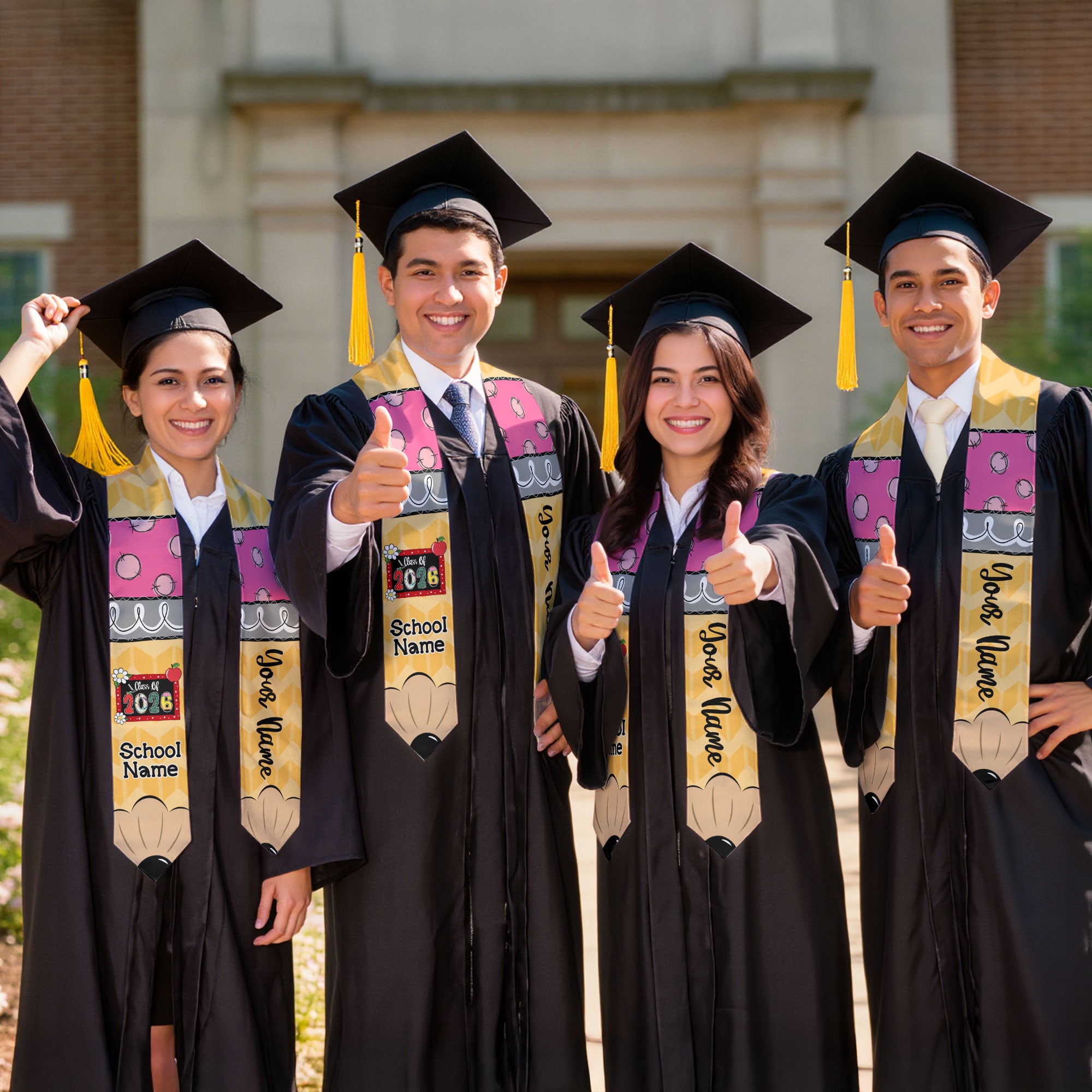 Customized Graduation Stole for Teaching Professionals, Educator Ceremony Sash 2026