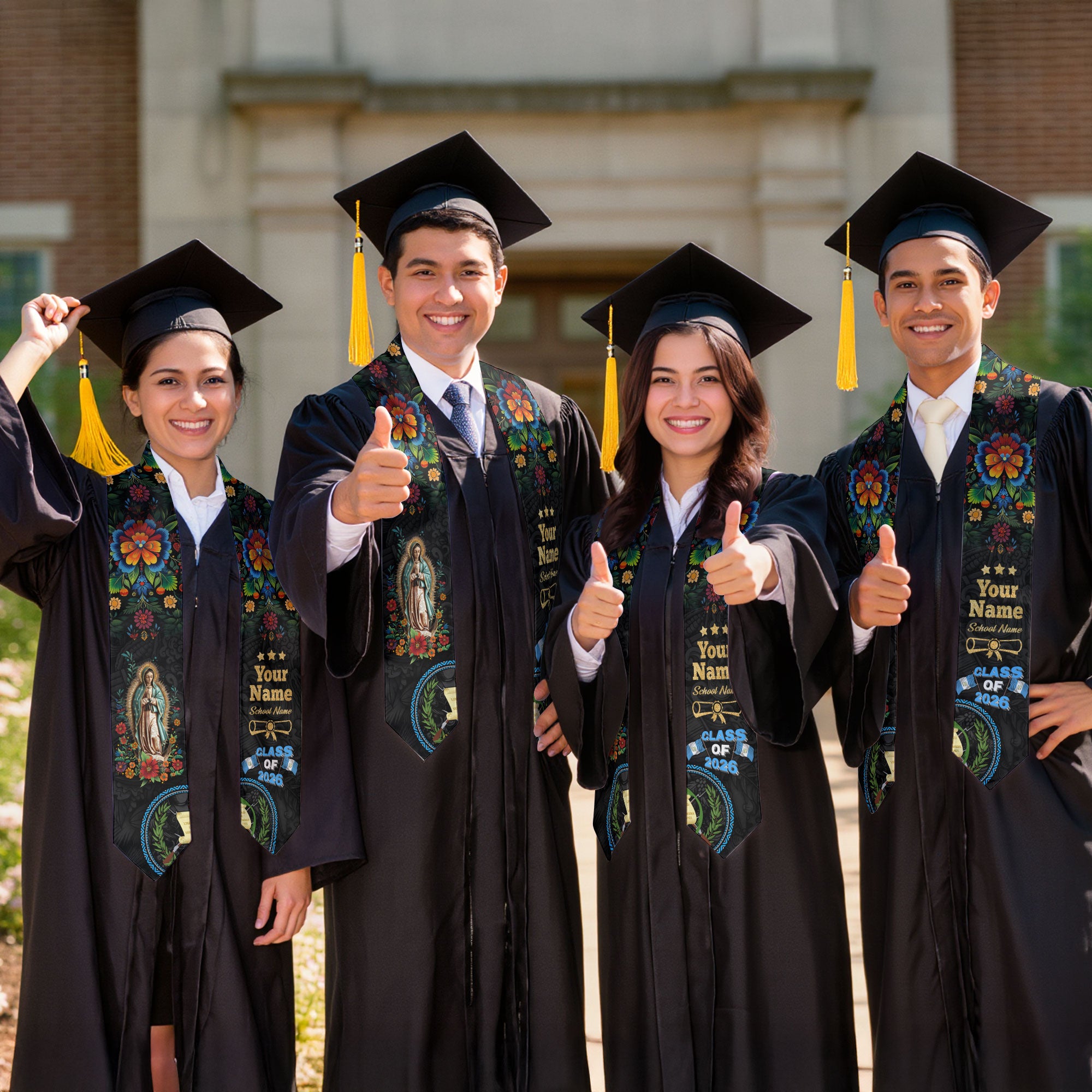 Customized Guatemala Graduation Stole 2026, Guatemalan Flag Sash, Timeless Custom Graduation Design