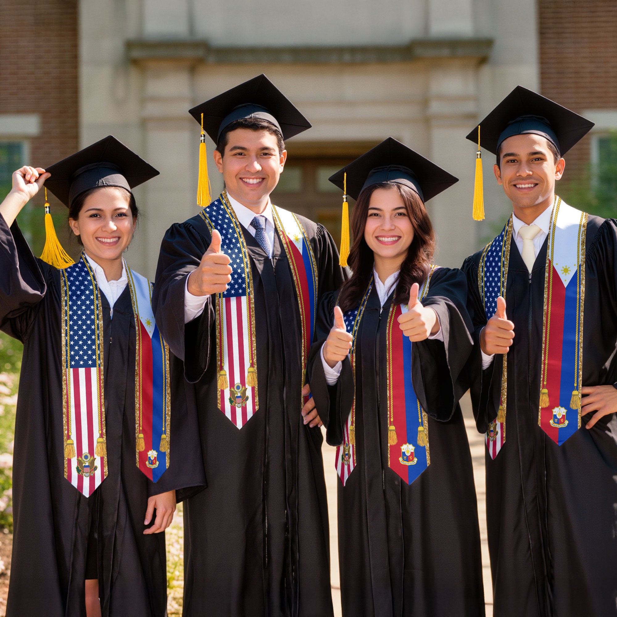 Philippines Graduation Stole 2026, Filipino Flag Graduation Sash, Class of 2026 Stole