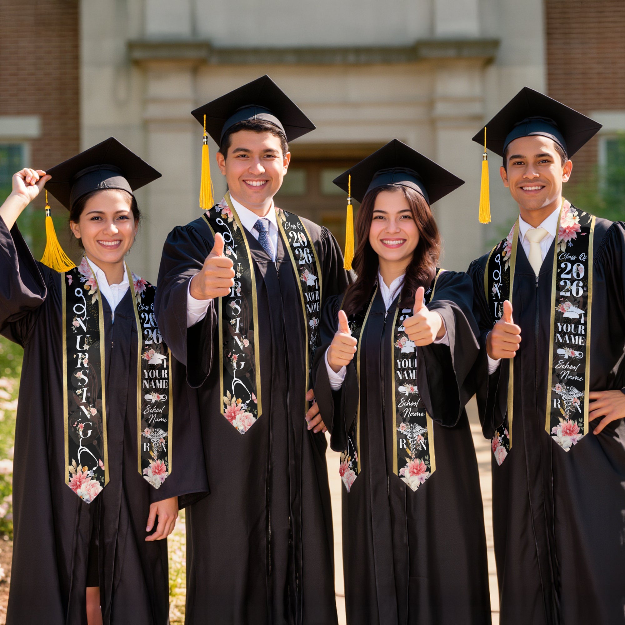 Custom RN Graduation Stole 2026, Nursing Stole Sash for Nurses, Class of 2026 Gift