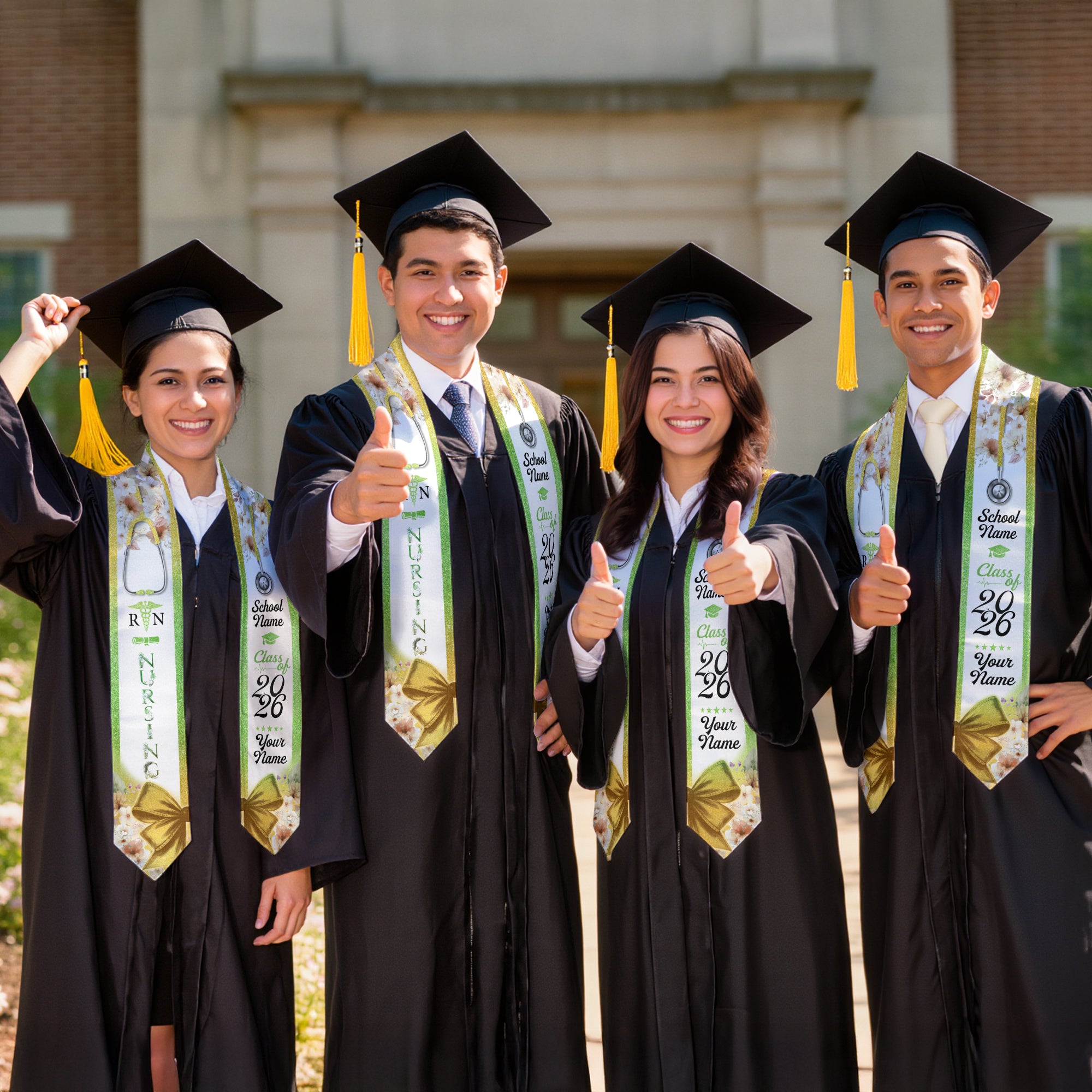 Customized Nursing Graduation Sash for RN and BSN Graduates, Ceremony Stole Class of 2026