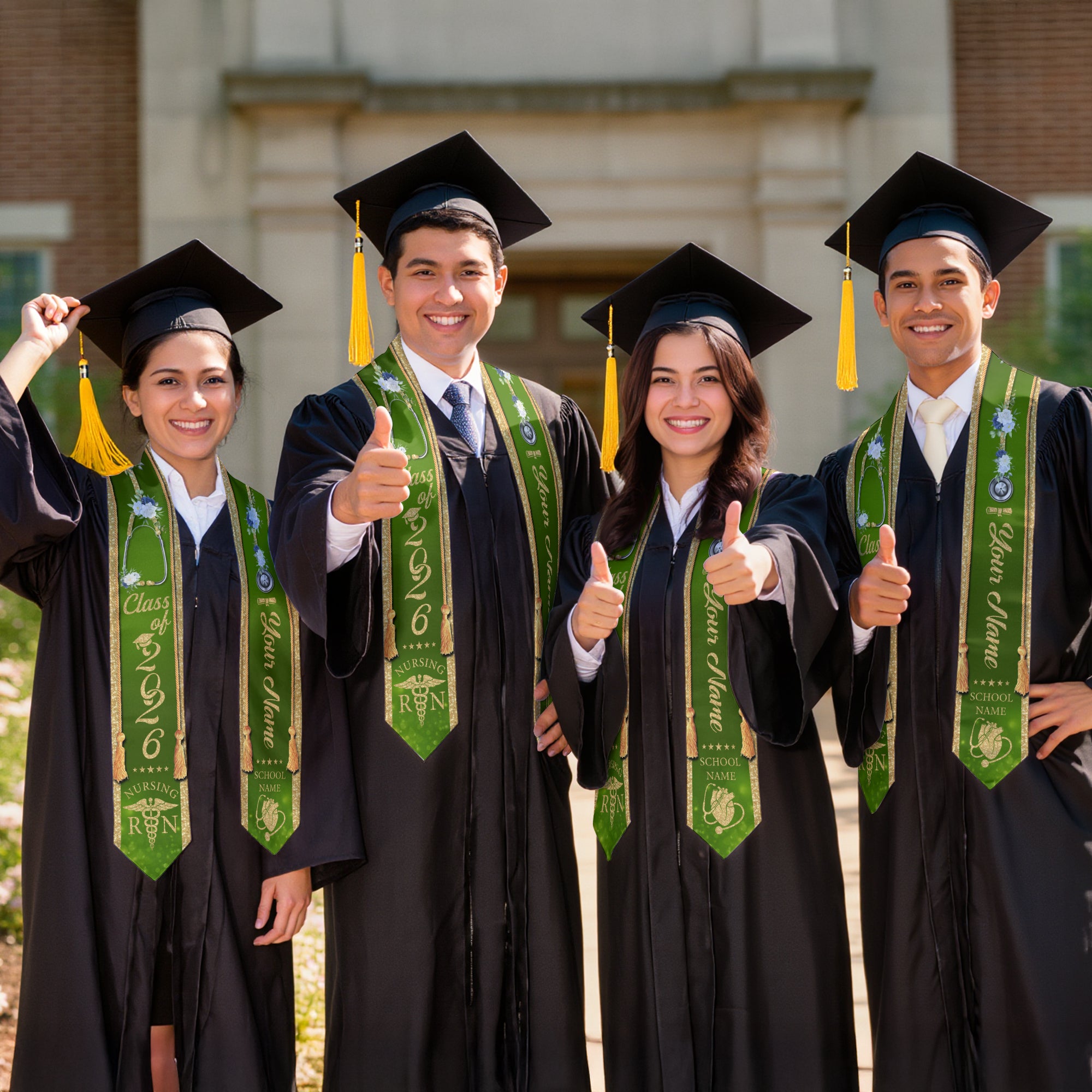 Customized RN Nurse Graduation Stole Highlighting Nursing Achievement, Graduation Sash 2026