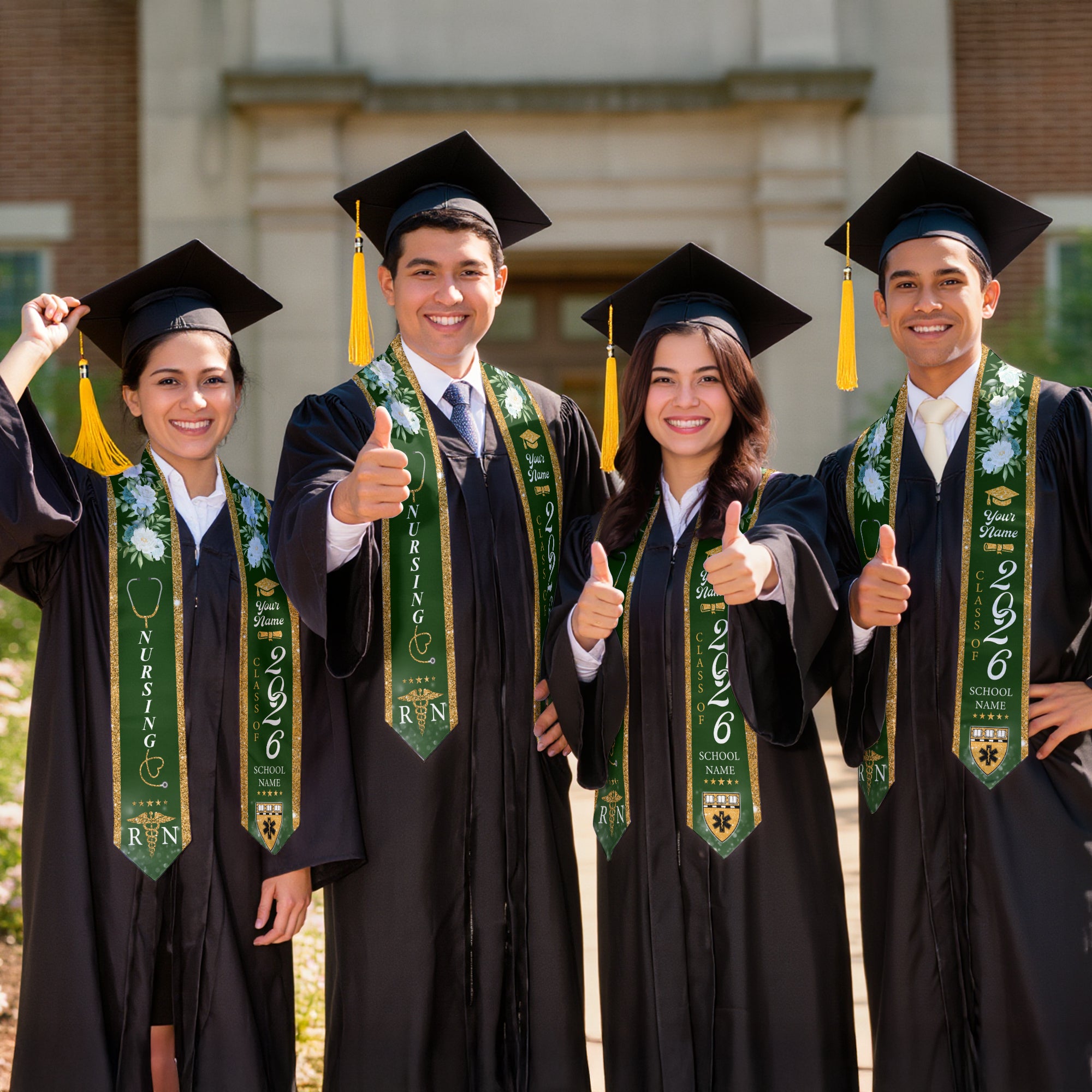 Customized RN Graduation Sash for Nursing School Completion, Professional Nurse Stole 2026
