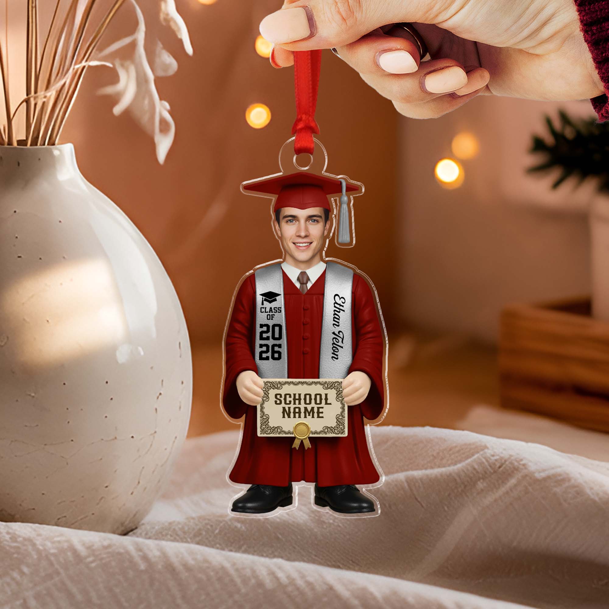 Personalized Class Of 2026 Custom Name School Graduation Figure Ornament