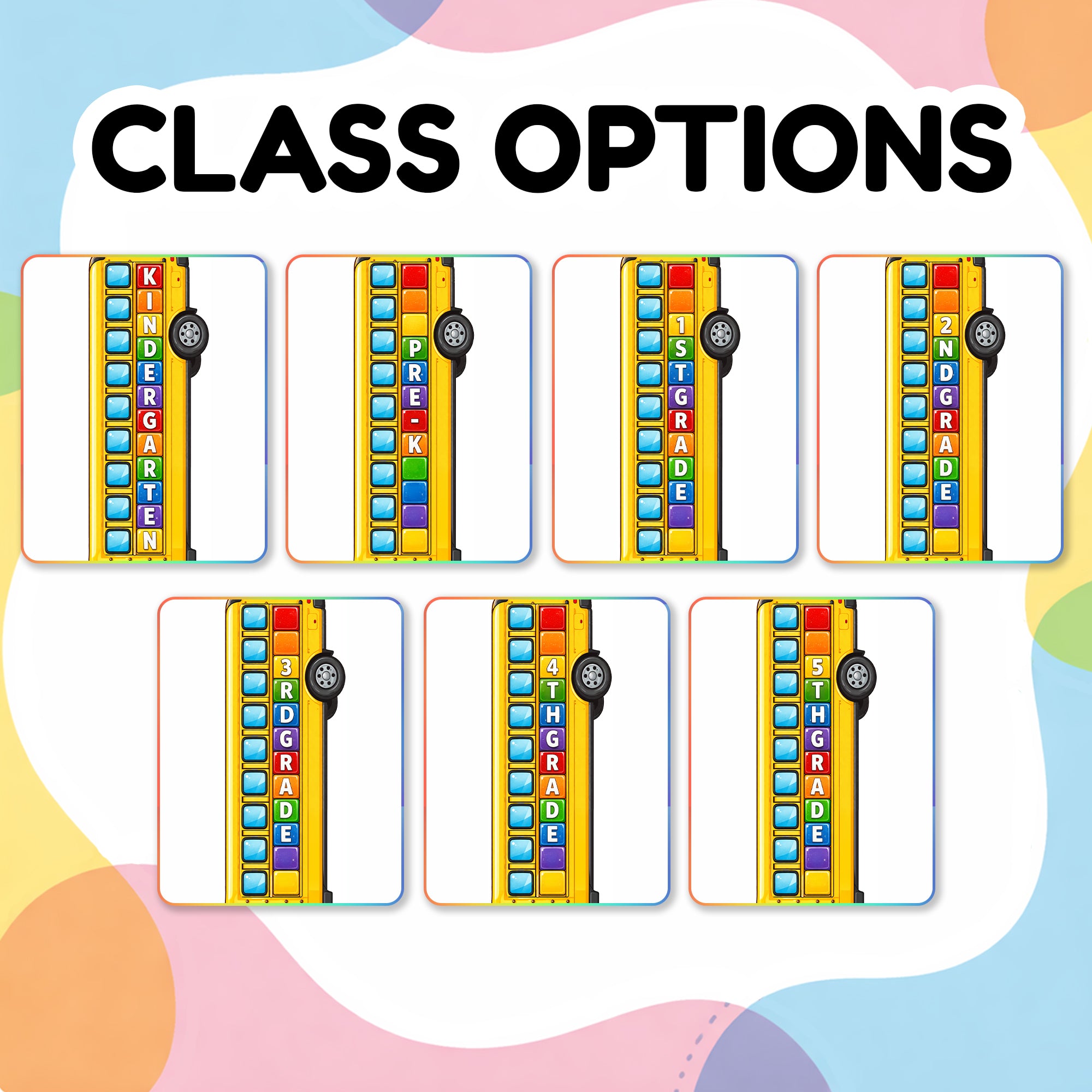 School Bus Kids Graduation Stole with Photo - Personalized Class of 2026 Sash