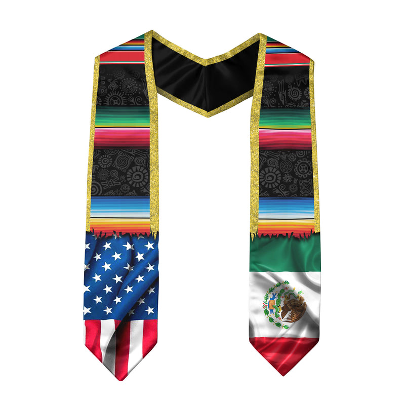 Mexican Grad Sash 2026, Mexican Stole, Mexico Graduation Stole, Mexican Am Flag Sash