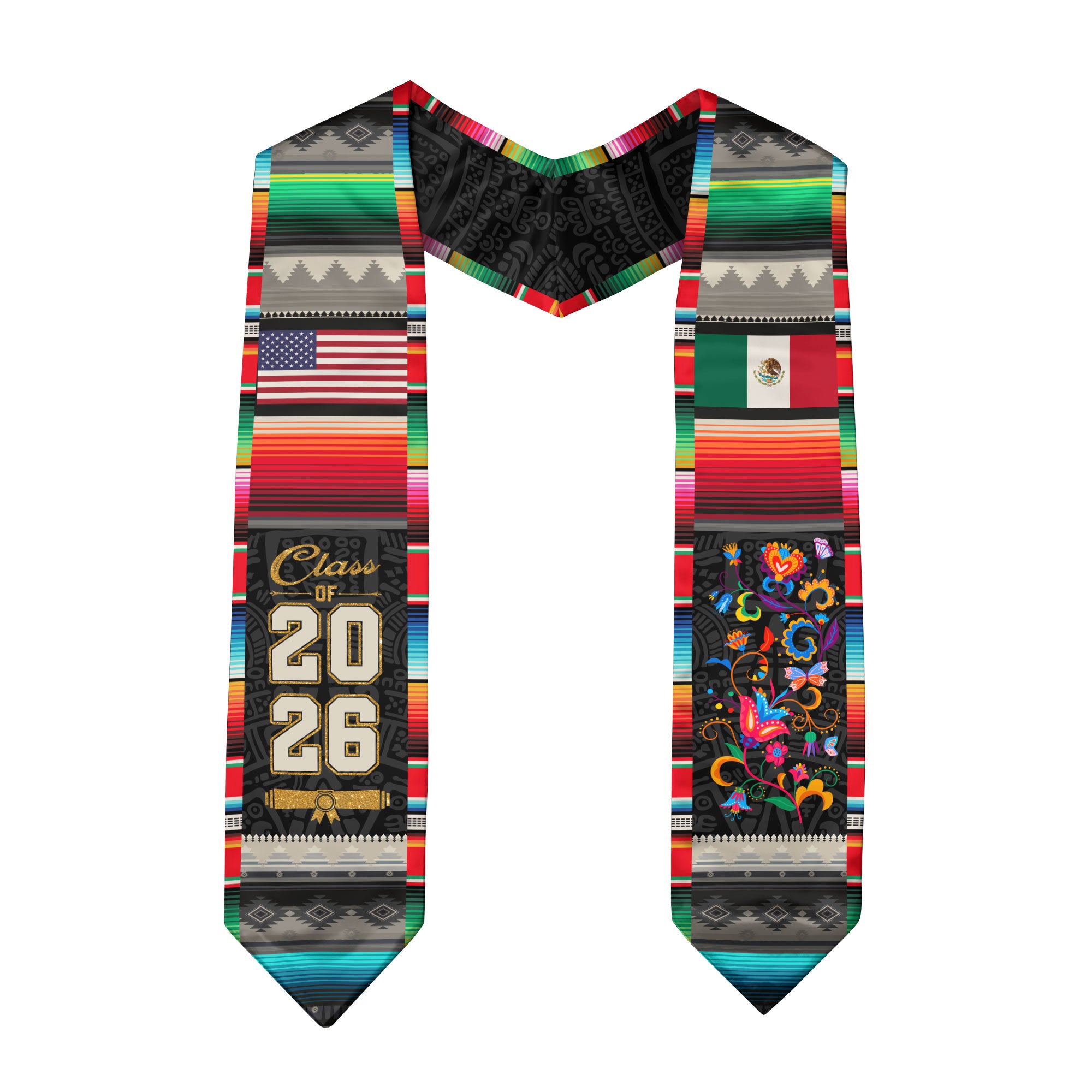 Mexican Graduation Sash 2026, Mexico Graduation Sash, Mexican American Flag Sash, Mexico Graduation Stole