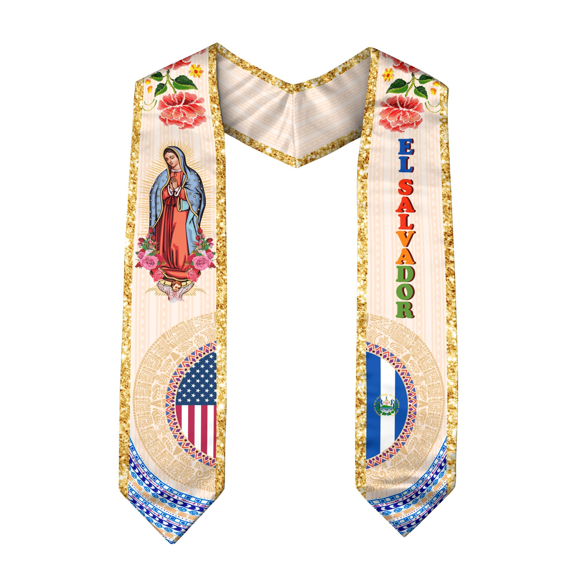 El Salvador Graduation Stole, Salvadoran Flag Design, Graduation Sash 2026