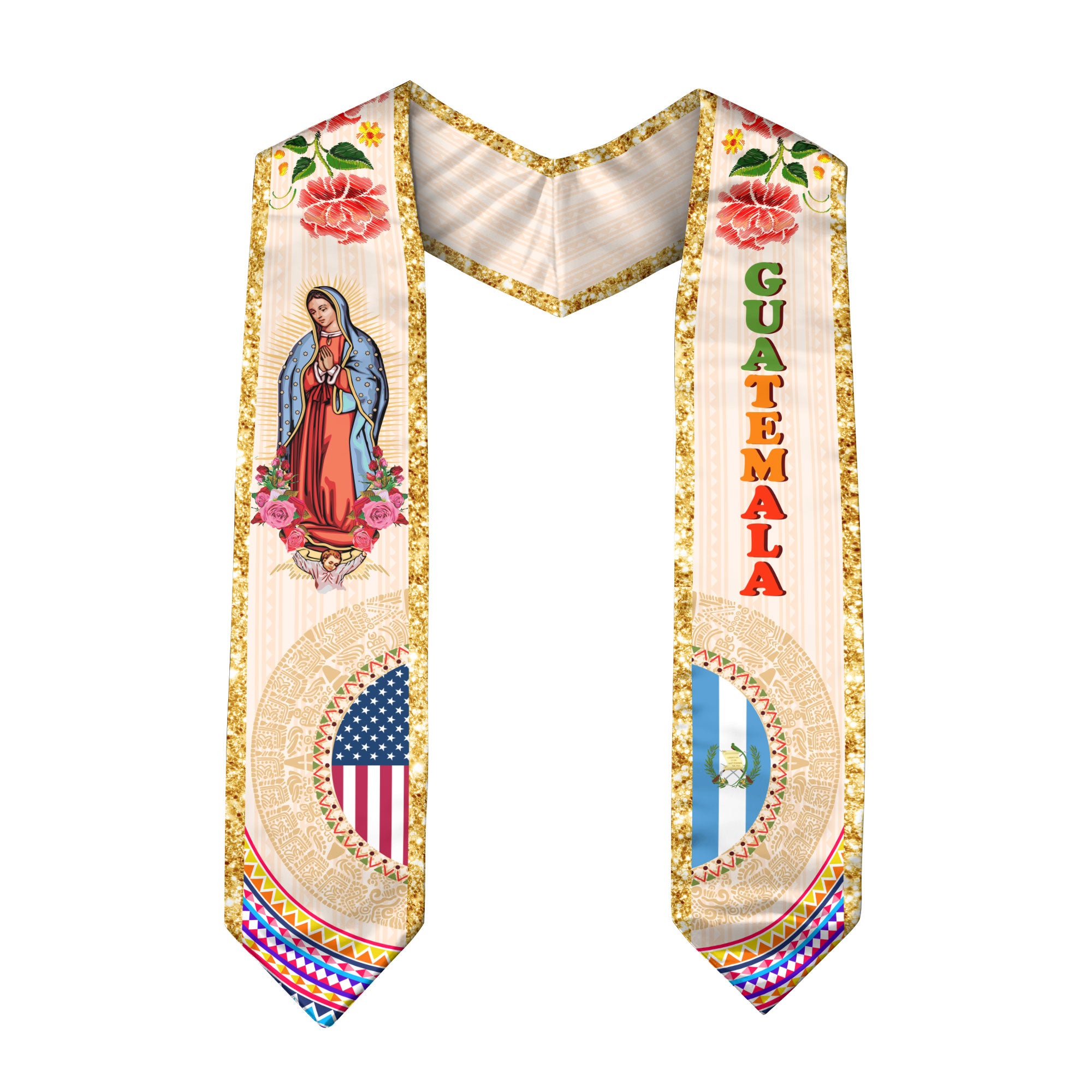 Guatemala Graduation Stole 2026, Guatemalan Flag Graduation Sash, Grad Stole