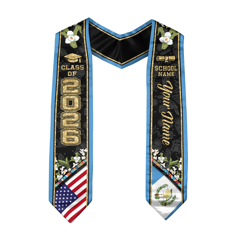 Guatemala Stole, 2026 Guatemala Flag Sash, Guatemala Graduation Stole