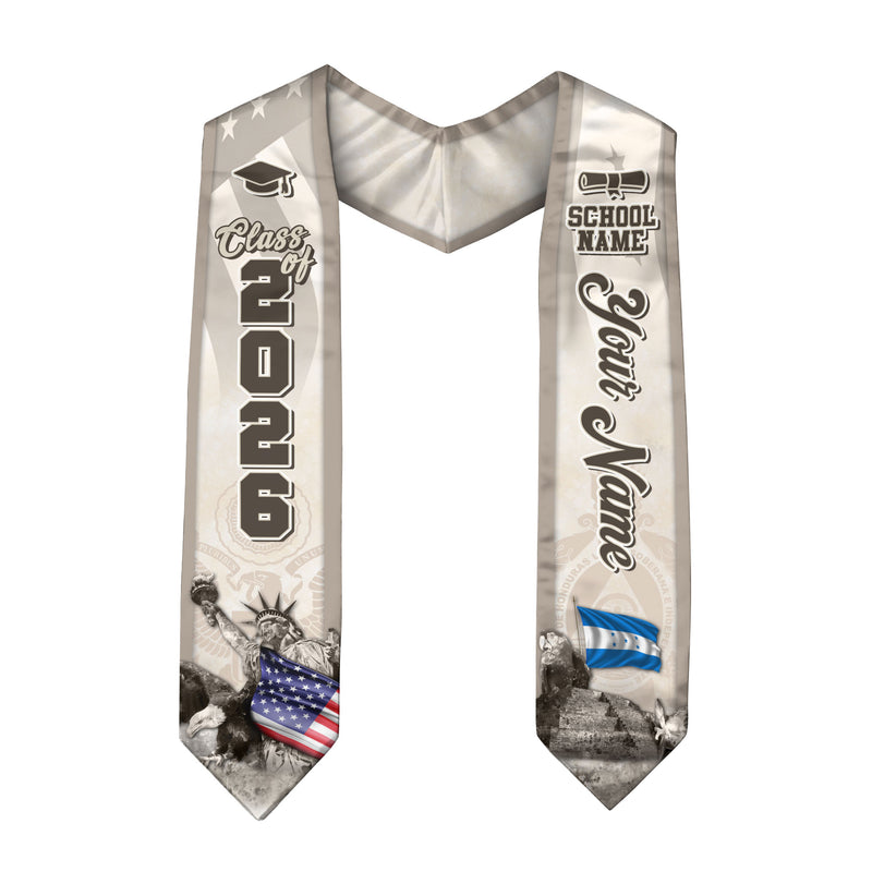 Honduran Flag Graduation Stole 2026, Honduras Stole Sash, Custom Touch for Class of 2026