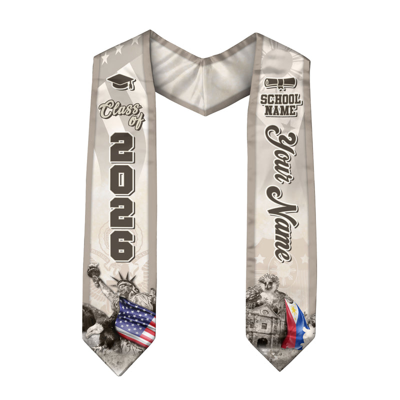 Filipino Flag Graduation Stole 2026, Philippines Stole Sash, Custom Touch for Graduates