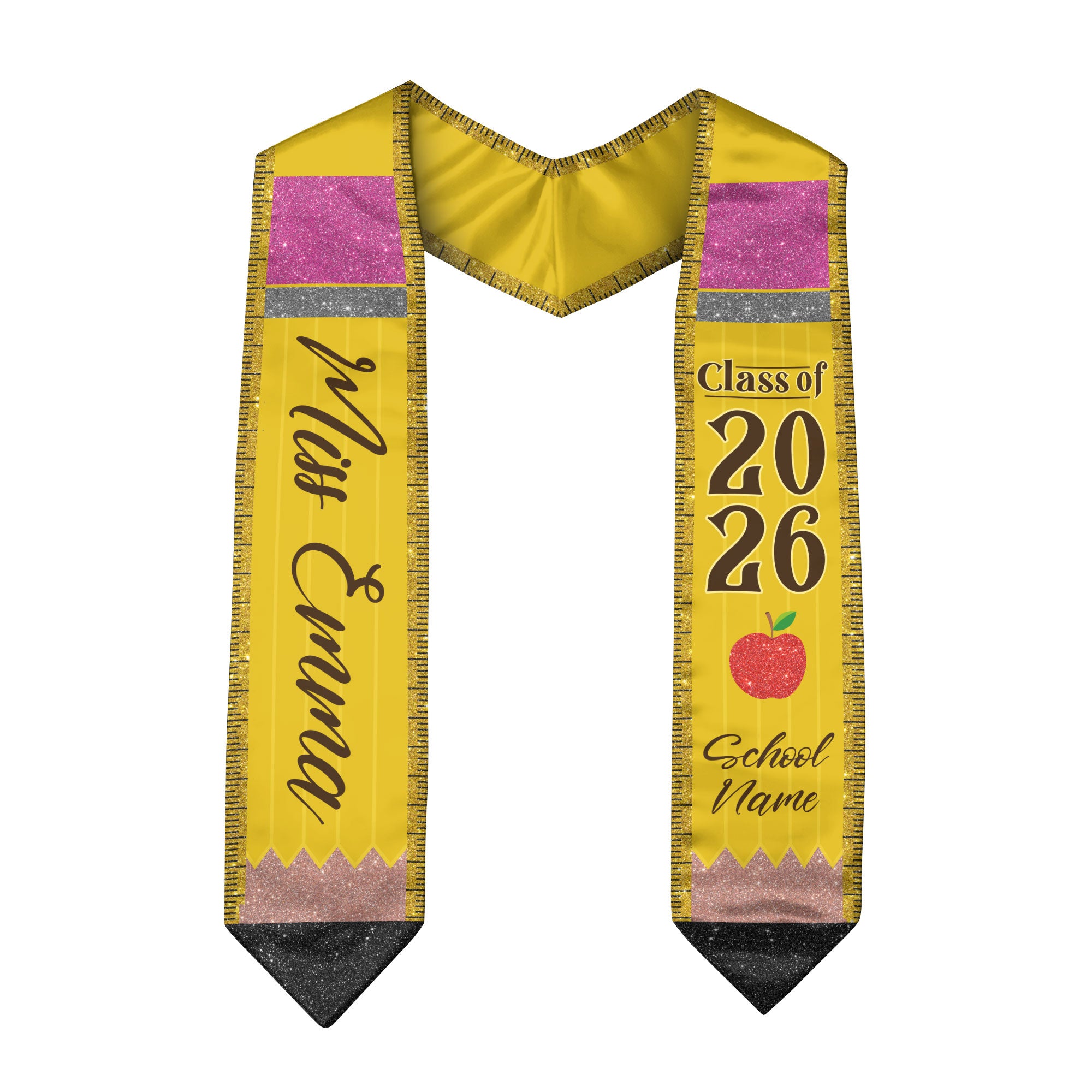 Customized Graduation Stole for Teachers, Educator Ceremony Sash Celebrating Class of 2026