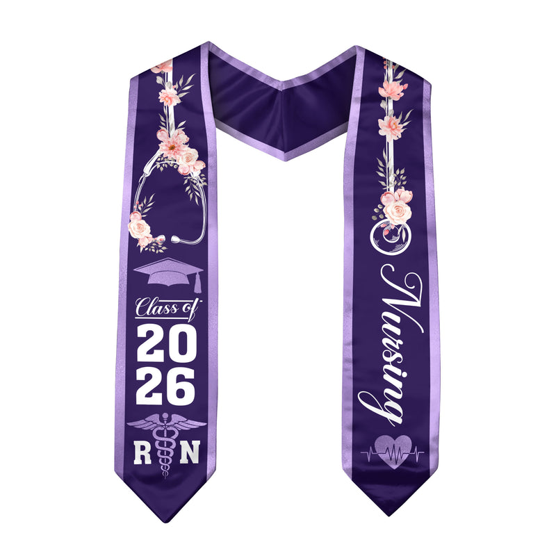 Nursing Graduation Sash 2026, RN Graduation Stole for Academic Nurse Ceremony