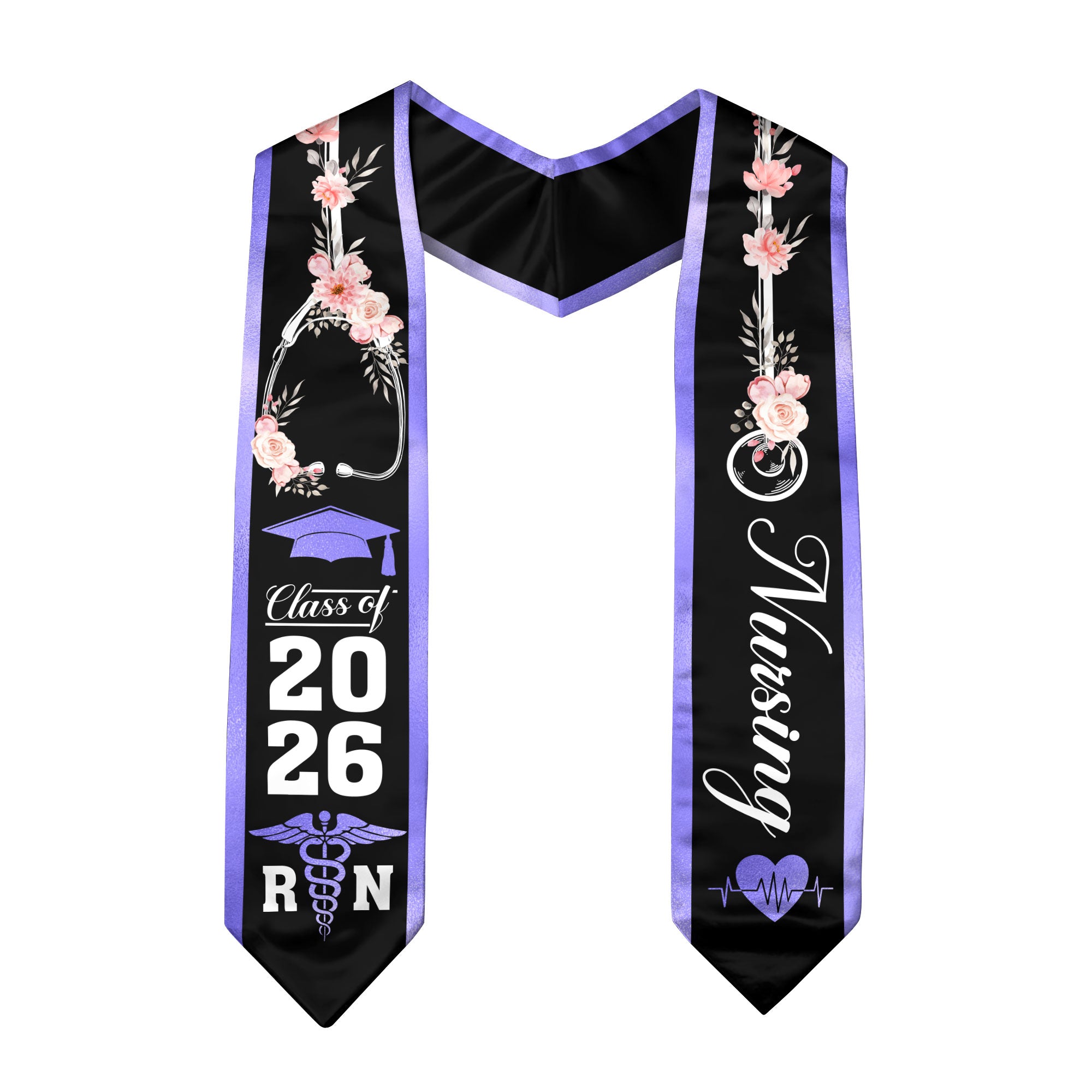 Professional RN Graduation Sash 2026, Nursing Stole for Graduation and Commencement