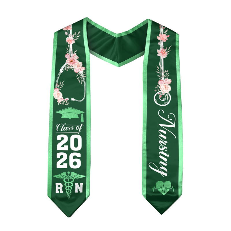 RN Nurse Graduation Stole 2026, Academic Nursing Sash for BSN Graduate Ceremony