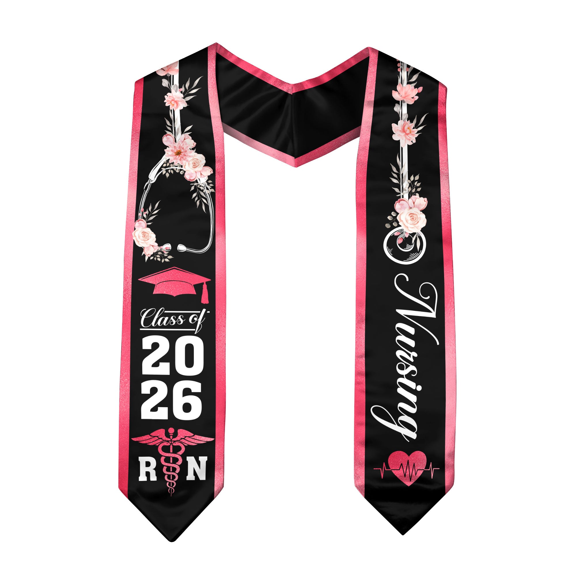RN Graduation Stole 2026, Nursing Graduation Sash for Professional Academic Ceremony