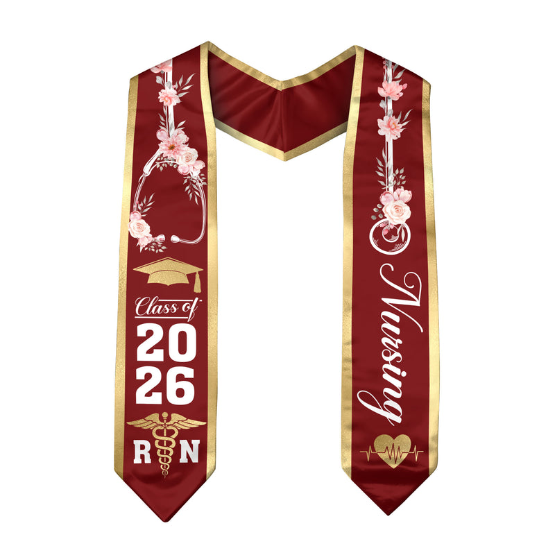Nursing Graduation Stole 2026, RN Academic Sash for Professional Nurse Graduates