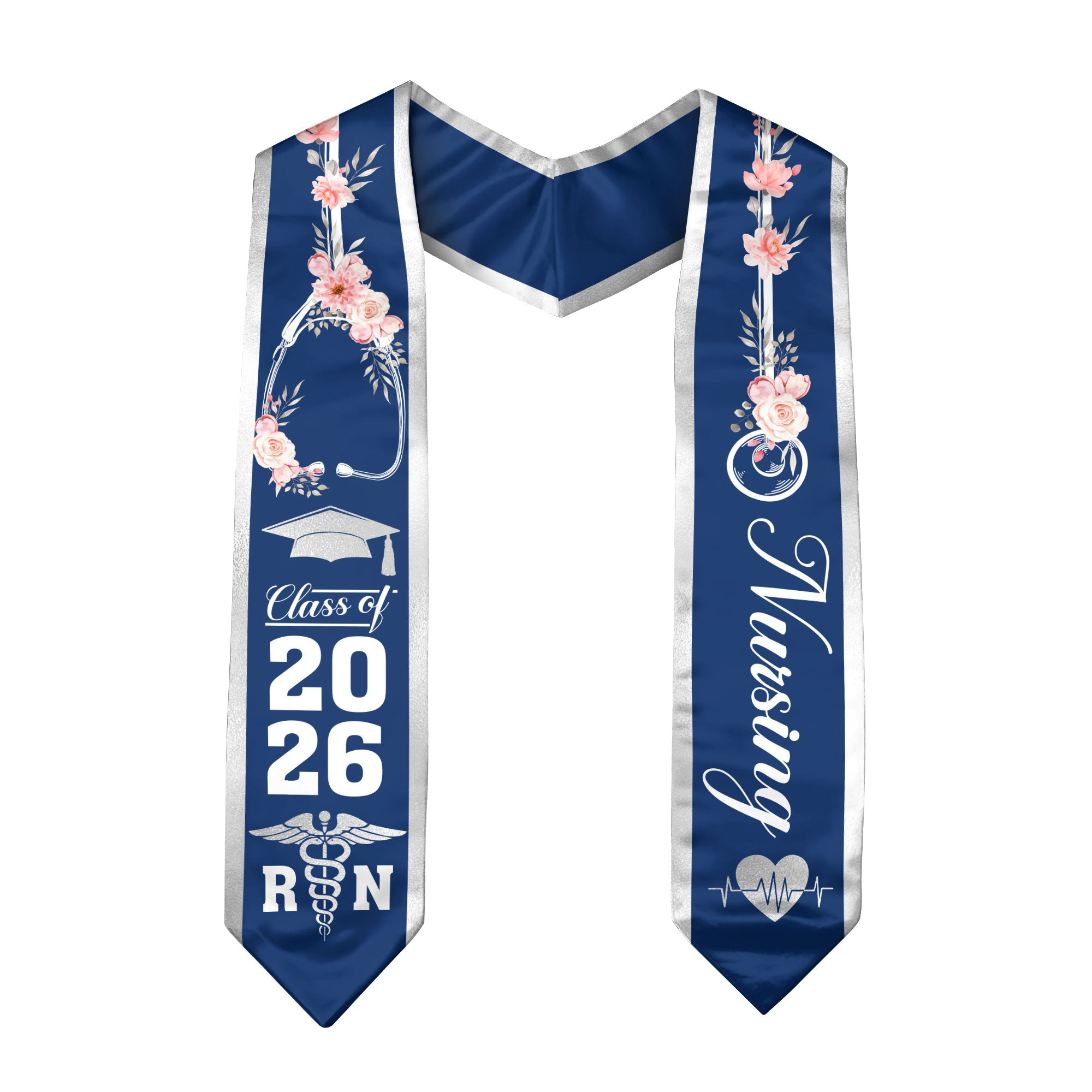 BSN Nurse Graduation Stole 2026, Professional RN Sash for Nursing Commencement